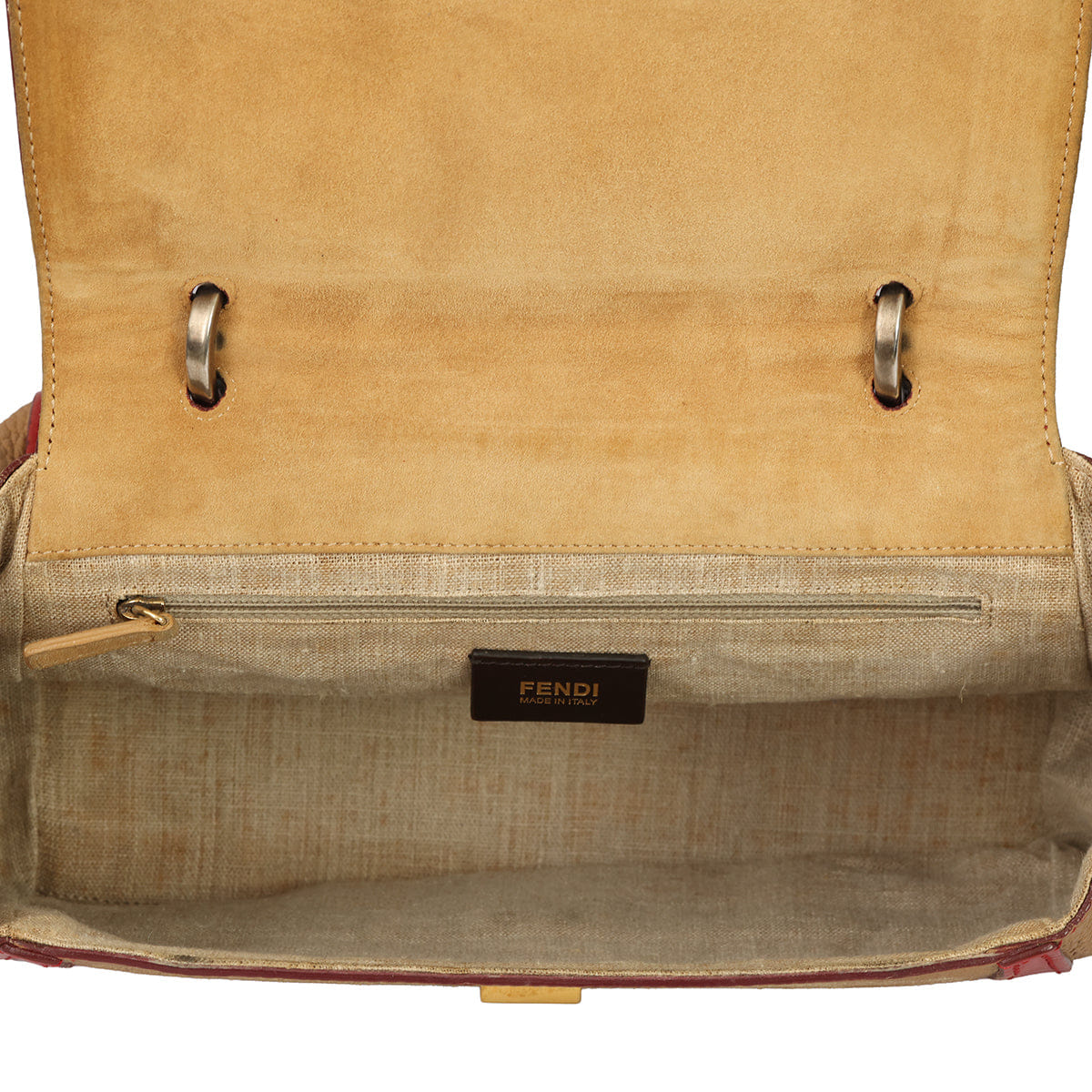 FENDI RED SILVANA SATCHEL HANDBAG