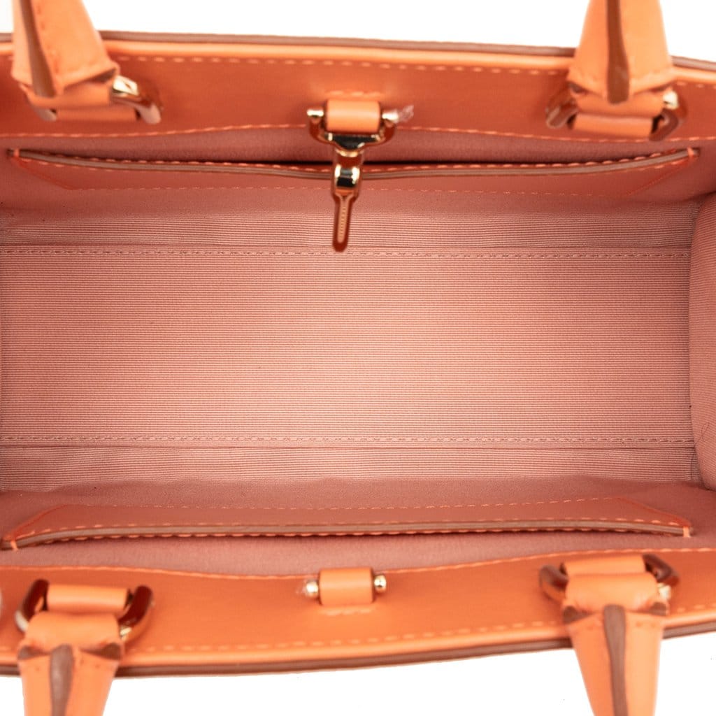 Bvlgari Smooth and Pebbled Calfskin Logo Tote