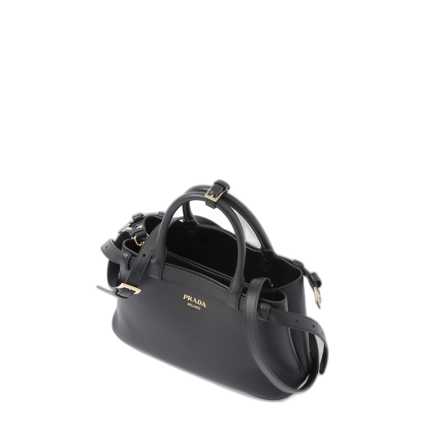 Prada Small Calfskin Handbag - Black