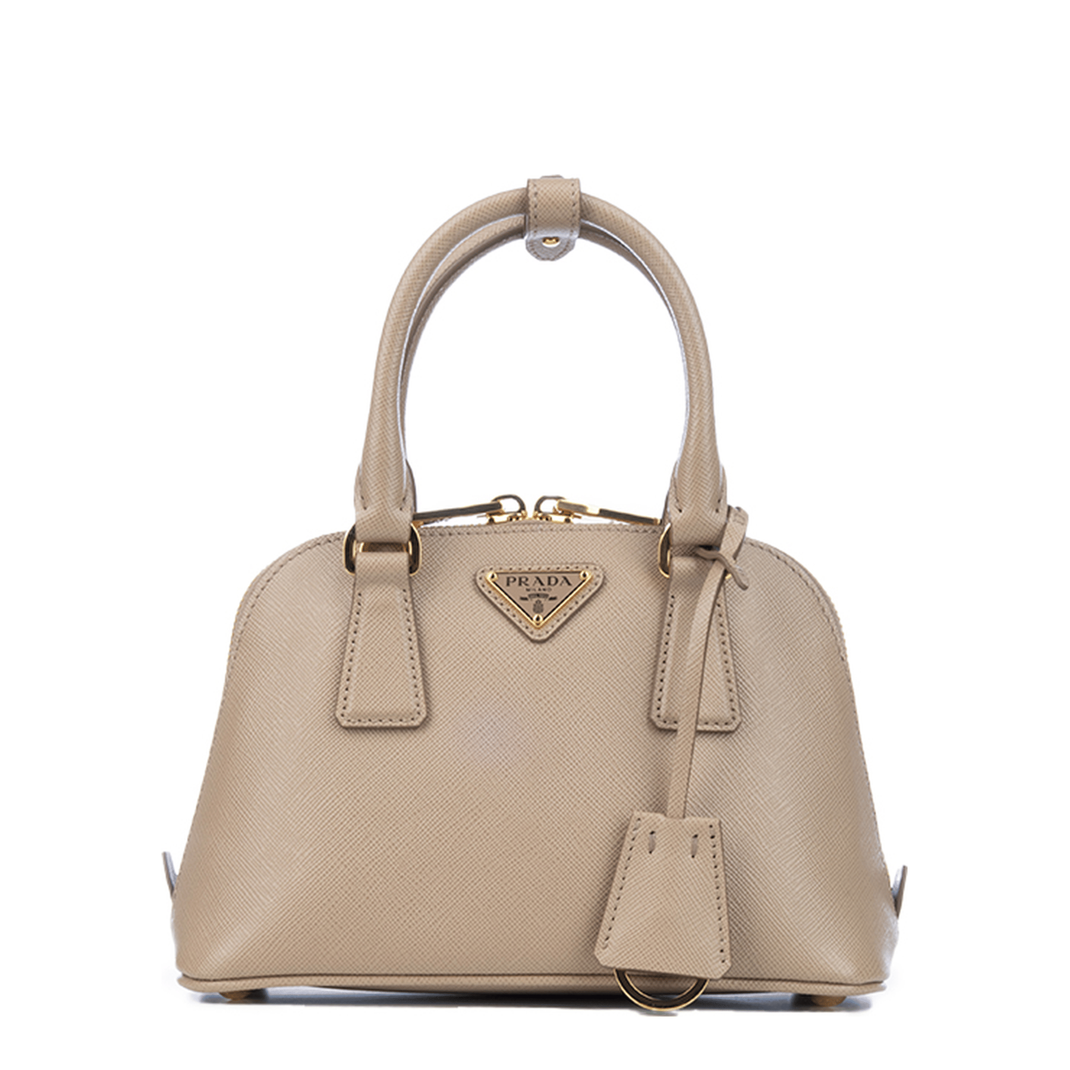 Prada Promenade Mini Calfskin Handbag - Cameo