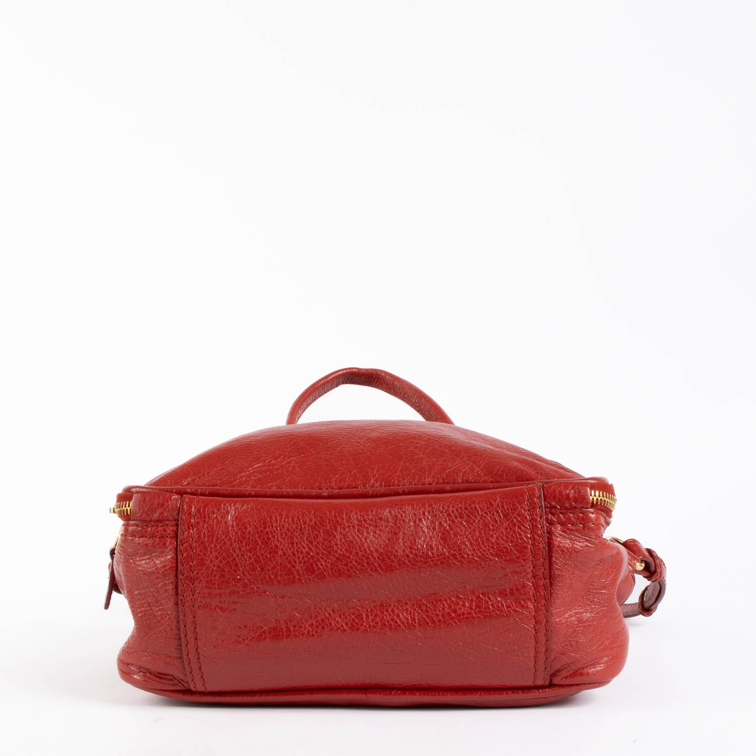 Balenciaga Red Blanket Square S Bag