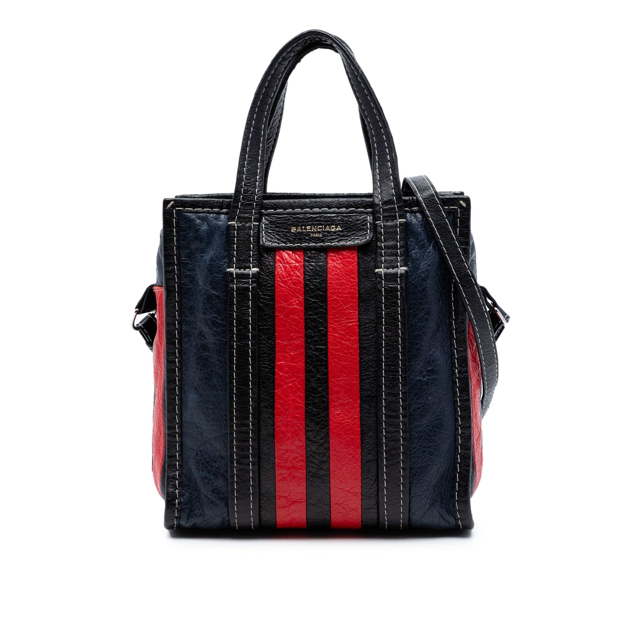 Balenciaga Lambskin Bazar Shopper Satchel XS