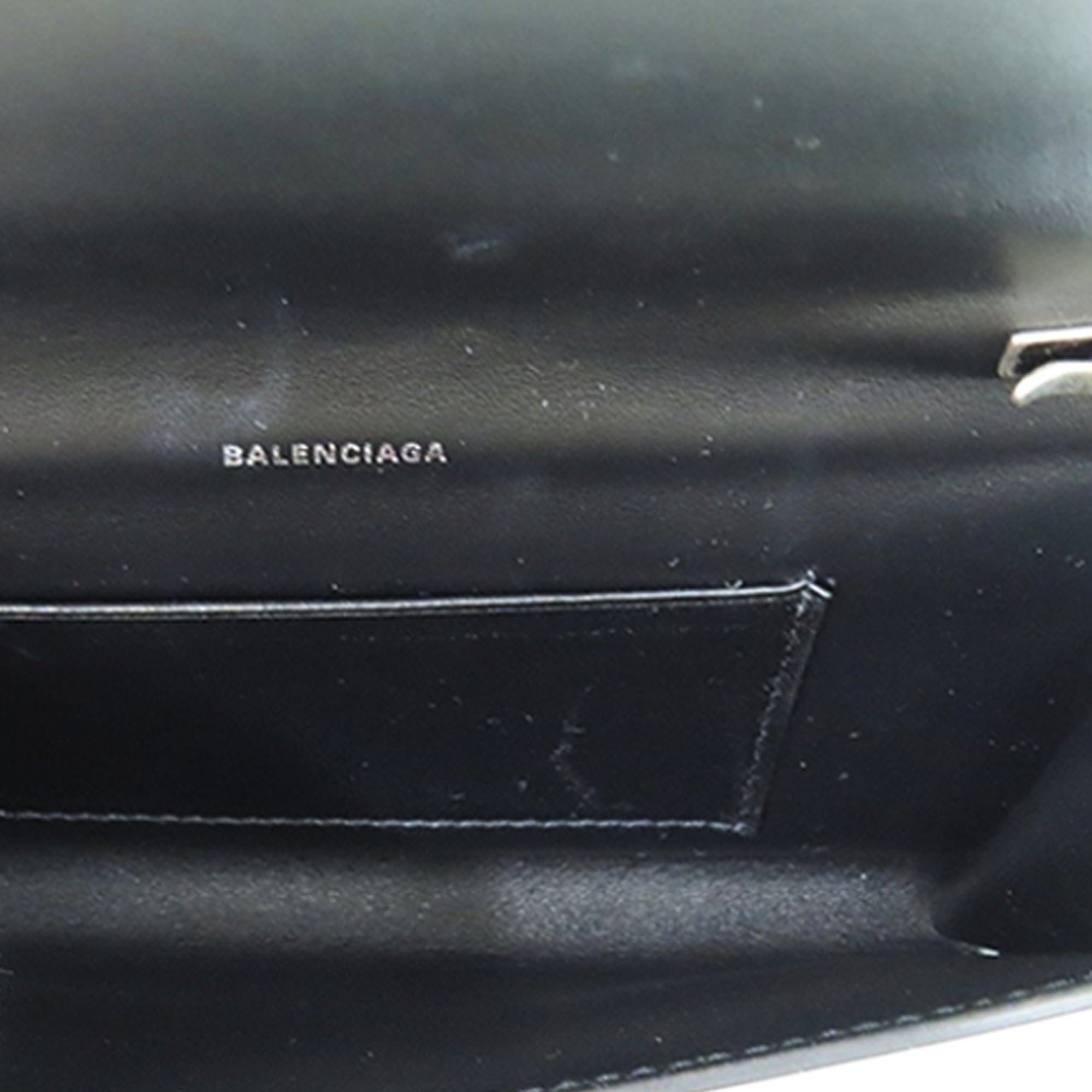 Balenciaga Leopard Printed Calfskin Continental Wallet on Chain