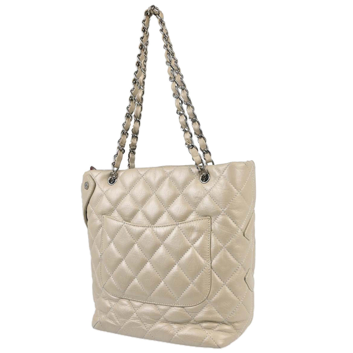 Chanel 2006 - 2008 Ivory Calfskin Cambon Ligne Tote Handbag
