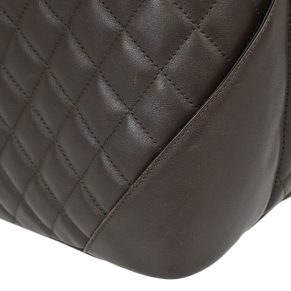 Chanel 2005 - 2006 Brown Calfskin Cambon Ligne Tote Handbag