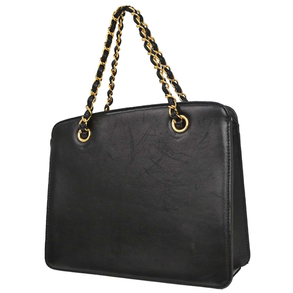 Chanel 1997 - 1999 Black Lambskin Tote Handbag