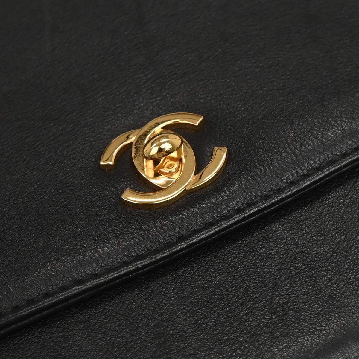 Chanel 1997 - 1999 Black Lambskin Tote Handbag