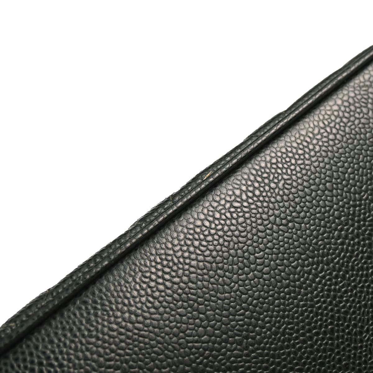 Chanel 2002 - 2003 Green Caviar Skin Medallion Tote Handbag