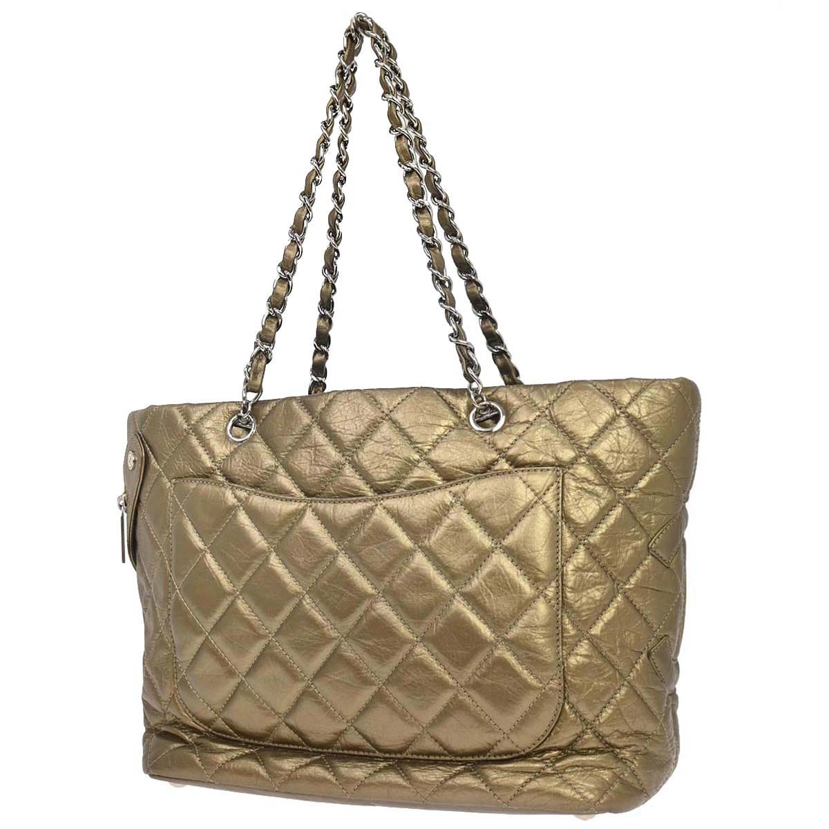 Chanel 2006 - 2008 Gold Calfskin Cambon Tote Bag