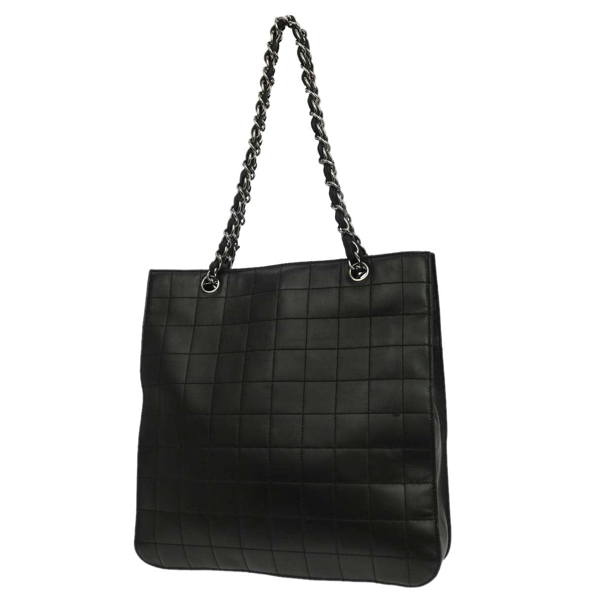 Chanel 2005 - 2006 Black Lambskin Choco Bar Tote Handbag