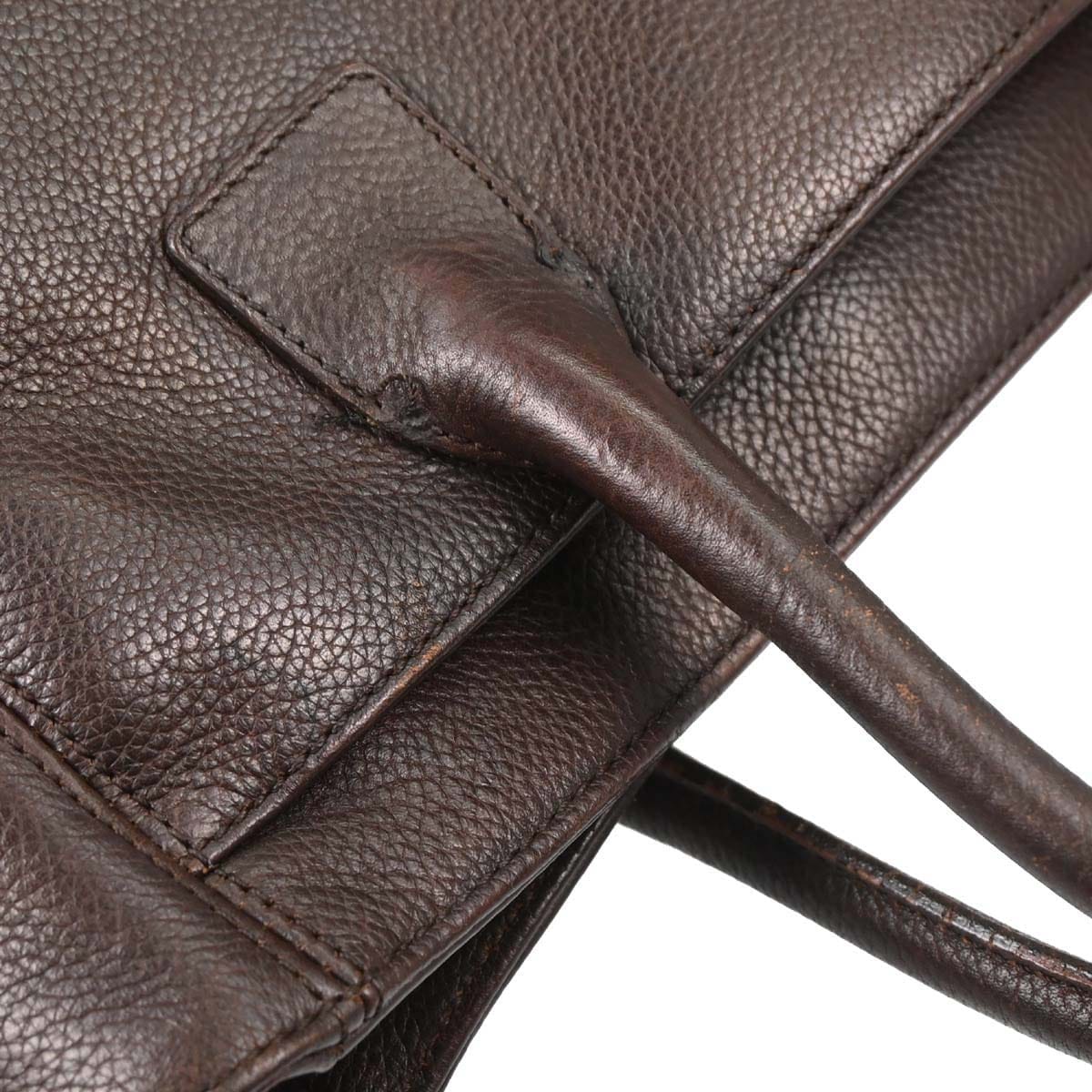 Chanel 2000 - 2002 Brown Calfskin Executive Cerf Tote Bag 2way Handbag