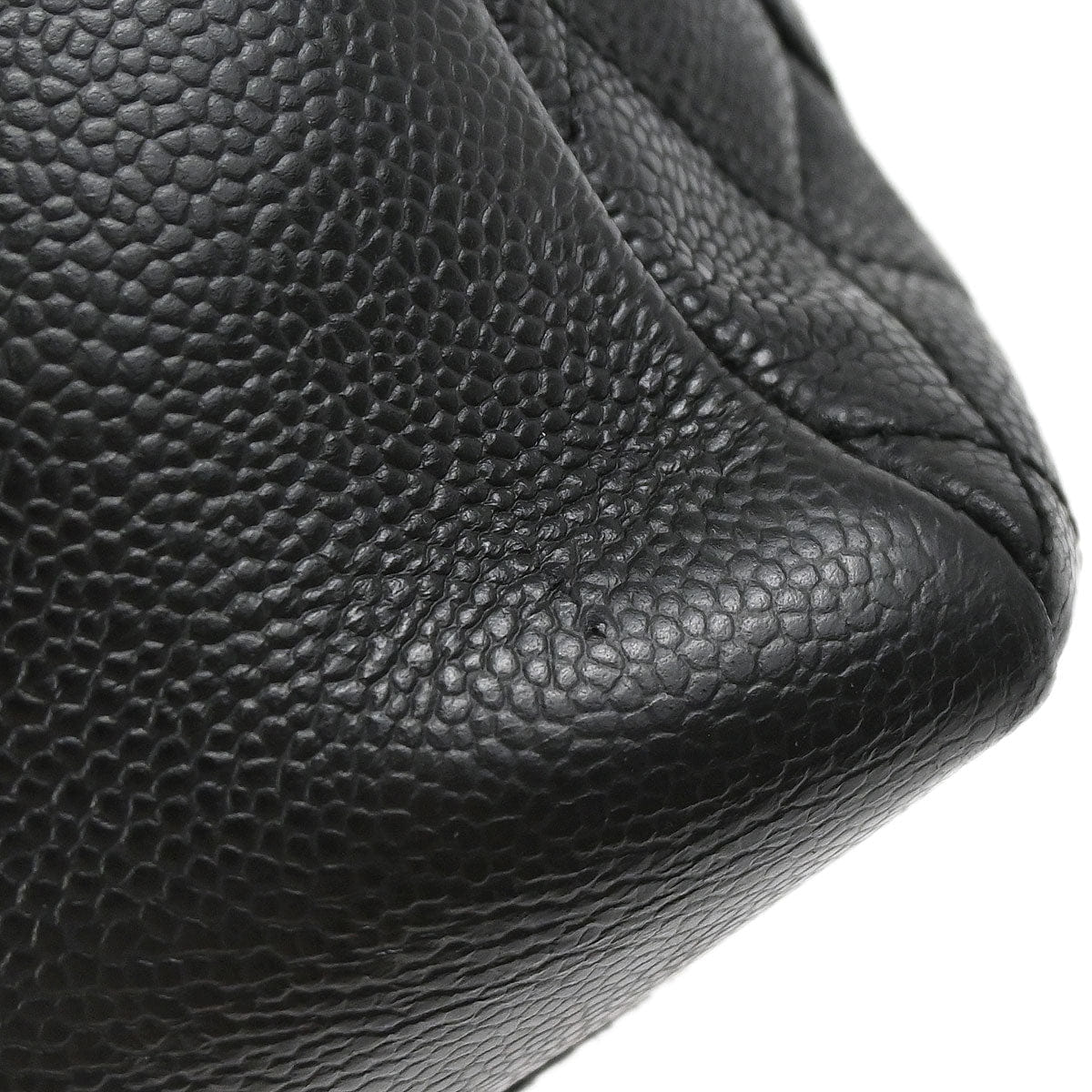 Chanel 2012 - 2013 Black Caviar Skin Grand Shopping Tote GST Chain Handbag