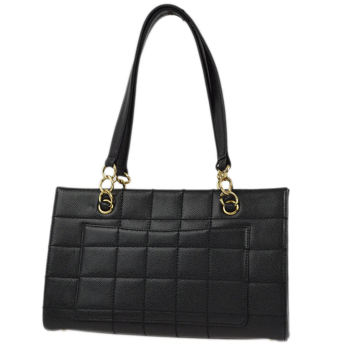 Chanel 2001 - 2003 Black Caviar Wild Stitch Choco Bar Tote Bag