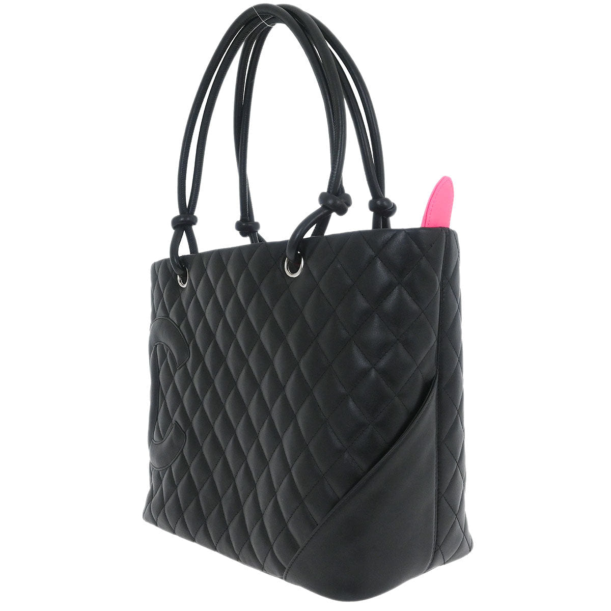 Chanel 2005 - 2006 Black Calfskin Cambon Ligne Tote Handbag