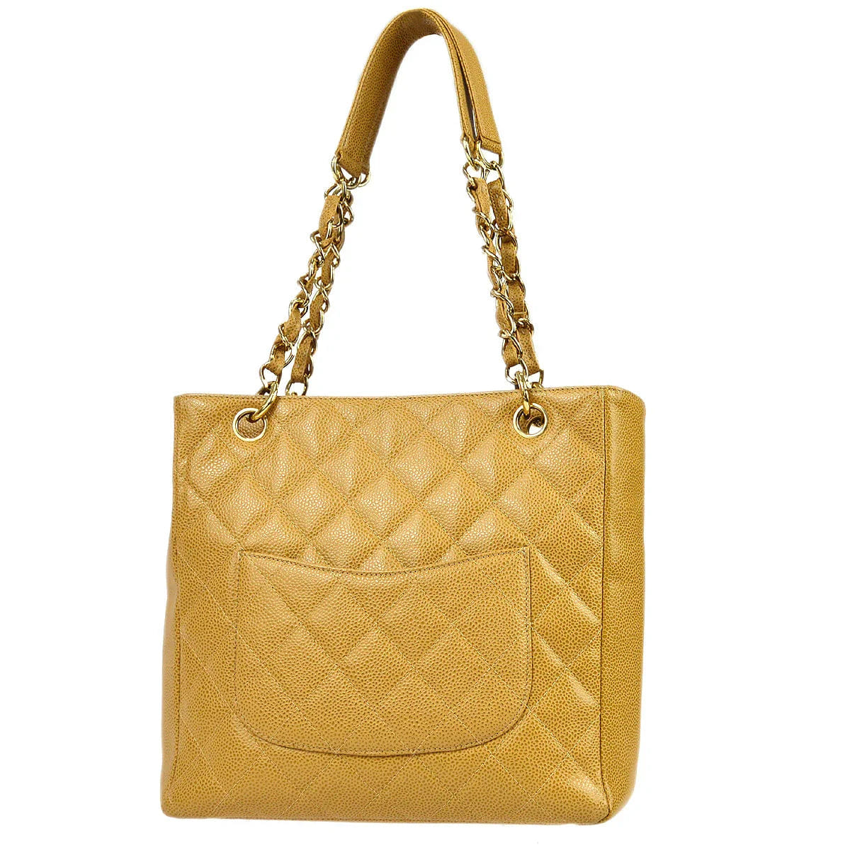 Chanel 2003 - 2004 Petite Shopping Tote PST Beige Caviar