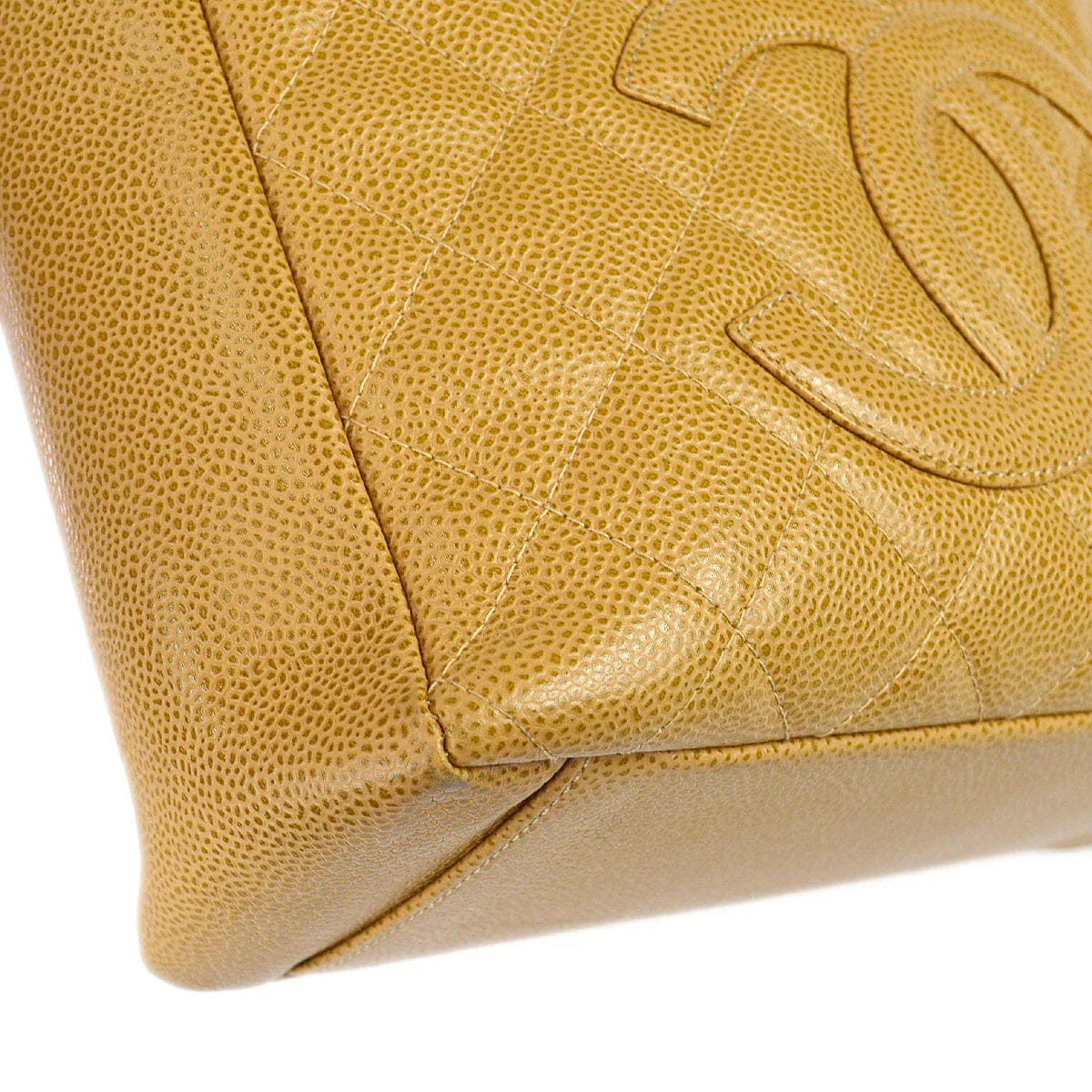 Chanel 2003 - 2004 Petite Shopping Tote PST Beige Caviar