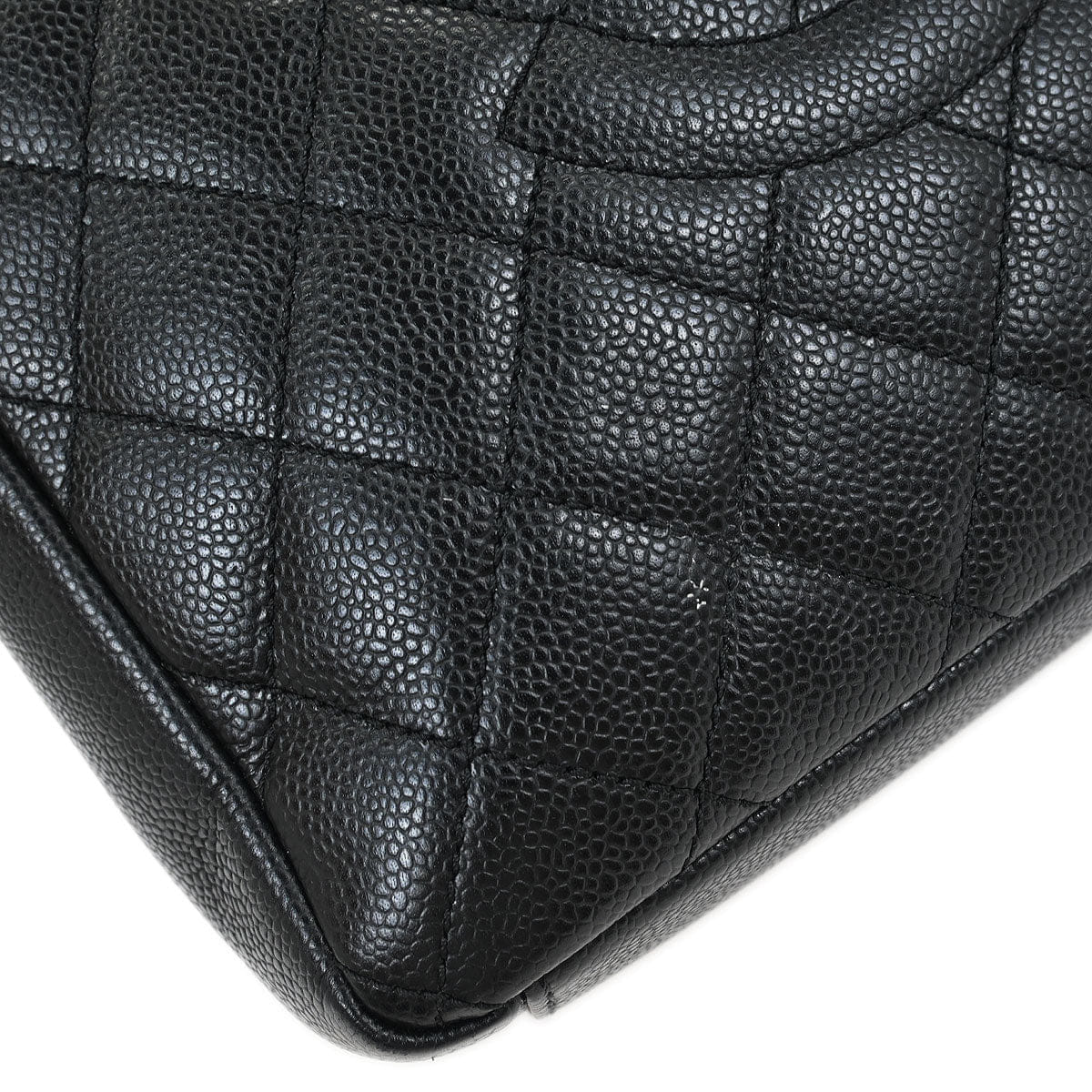 Chanel 2013 - 2014 Black Caviar Petite Shopping Tote XL PST Tote Handbag