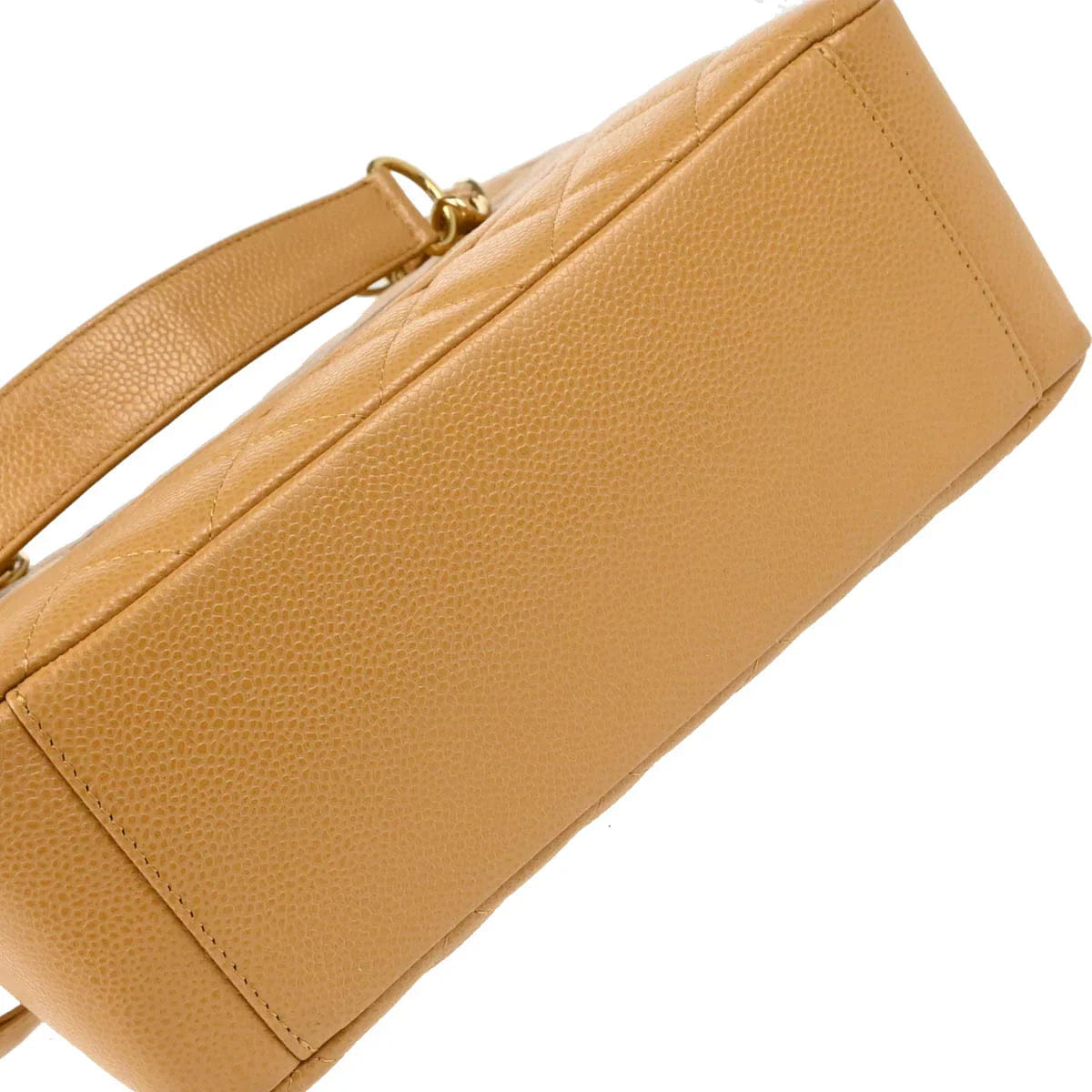 Chanel 2005 - 2006 Beige Caviar Petite Shopping Tote PST Chain Handbag
