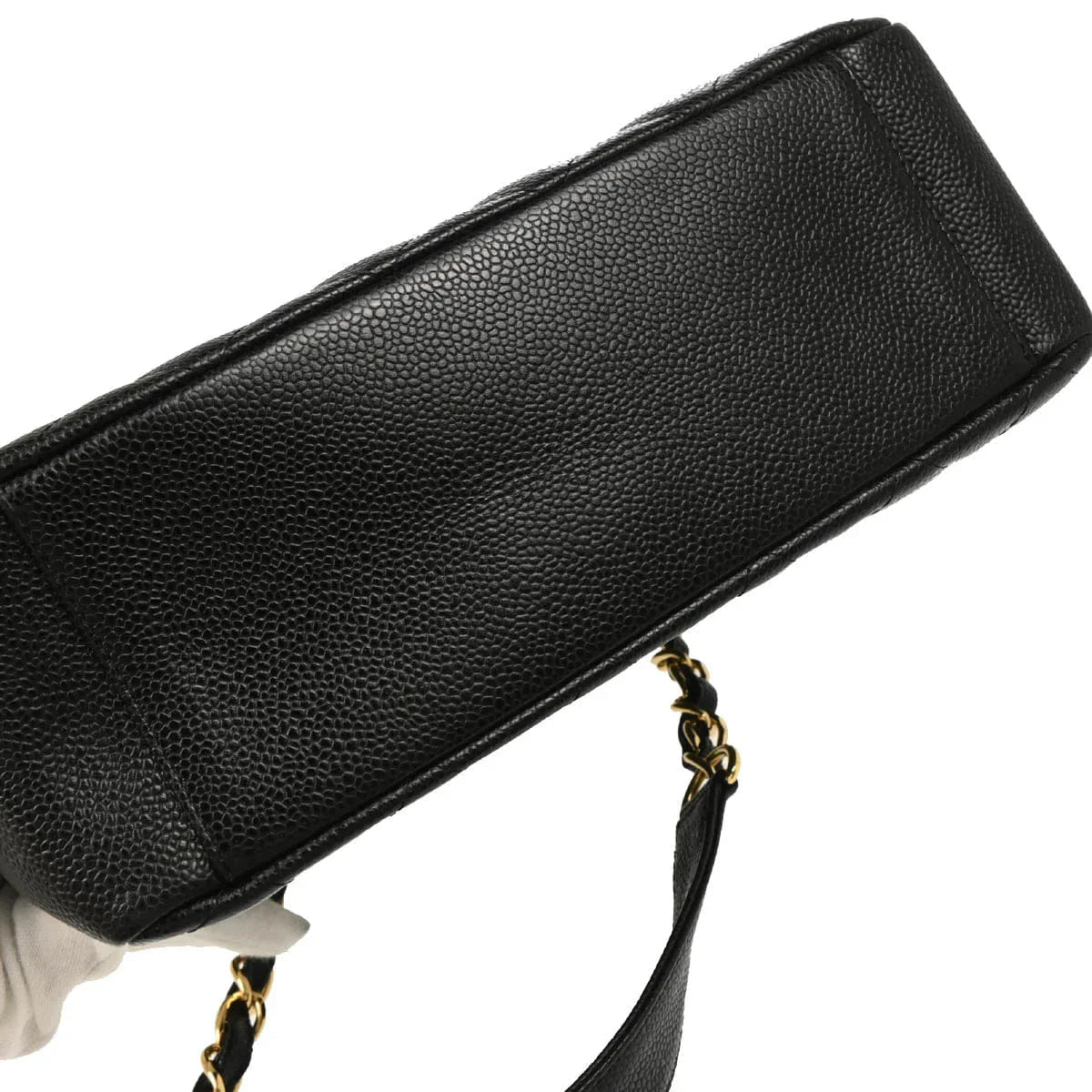 Chanel 2005 - 2006 Black Caviar Petite Shopping Tote PST Chain Handbag