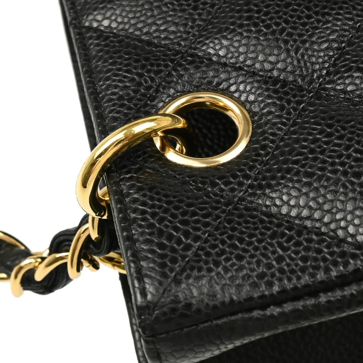 Chanel 2005 - 2006 Black Caviar Petite Shopping Tote PST Chain Handbag