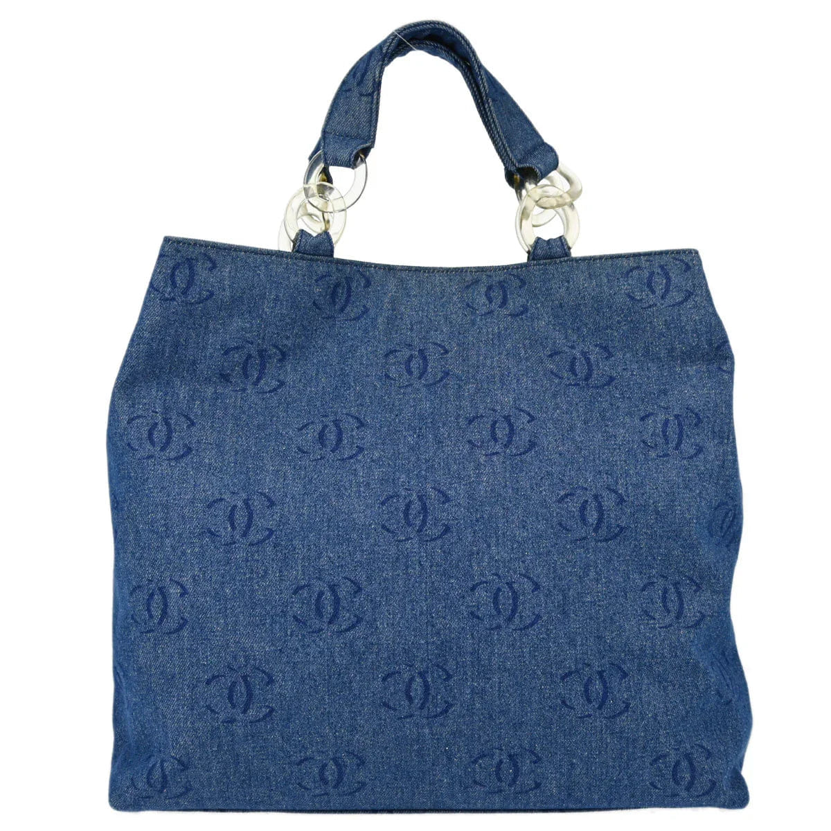 Chanel 2002 - 2003 Blue Denim Tote Handbag