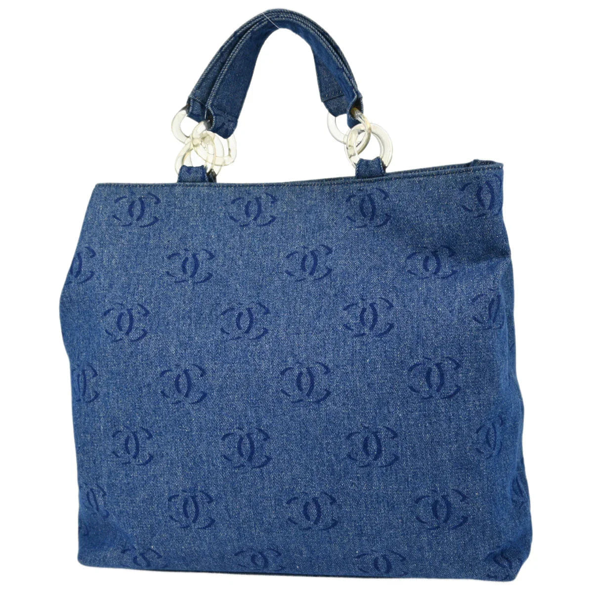 Chanel 2002 - 2003 Blue Denim Tote Handbag