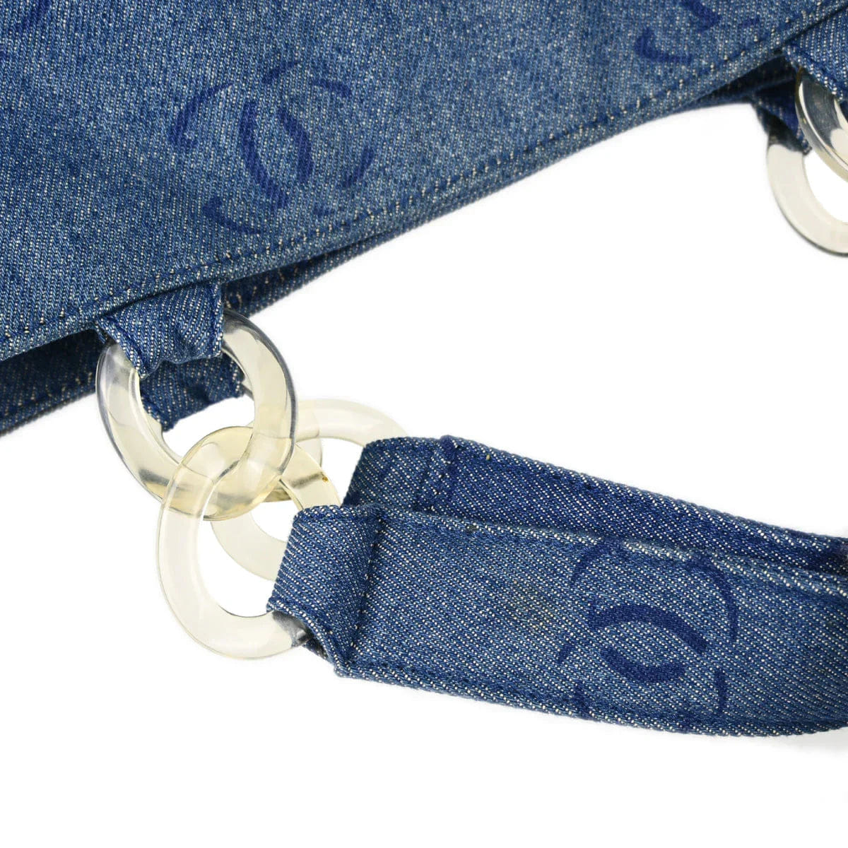 Chanel 2002 - 2003 Blue Denim Tote Handbag