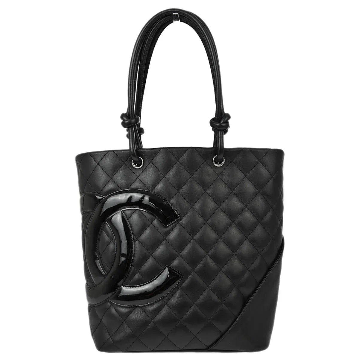 Chanel 2008 - 2009 Black Calfskin Cambon Ligne Tote Handbag