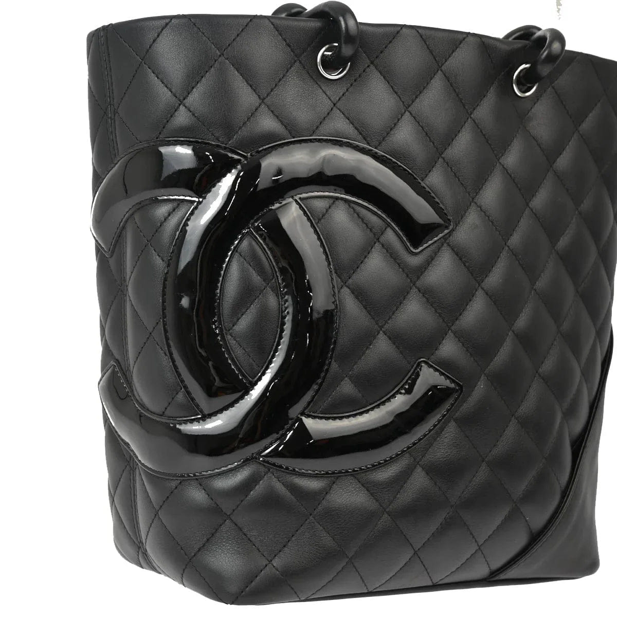 Chanel 2008 - 2009 Black Calfskin Cambon Ligne Tote Handbag