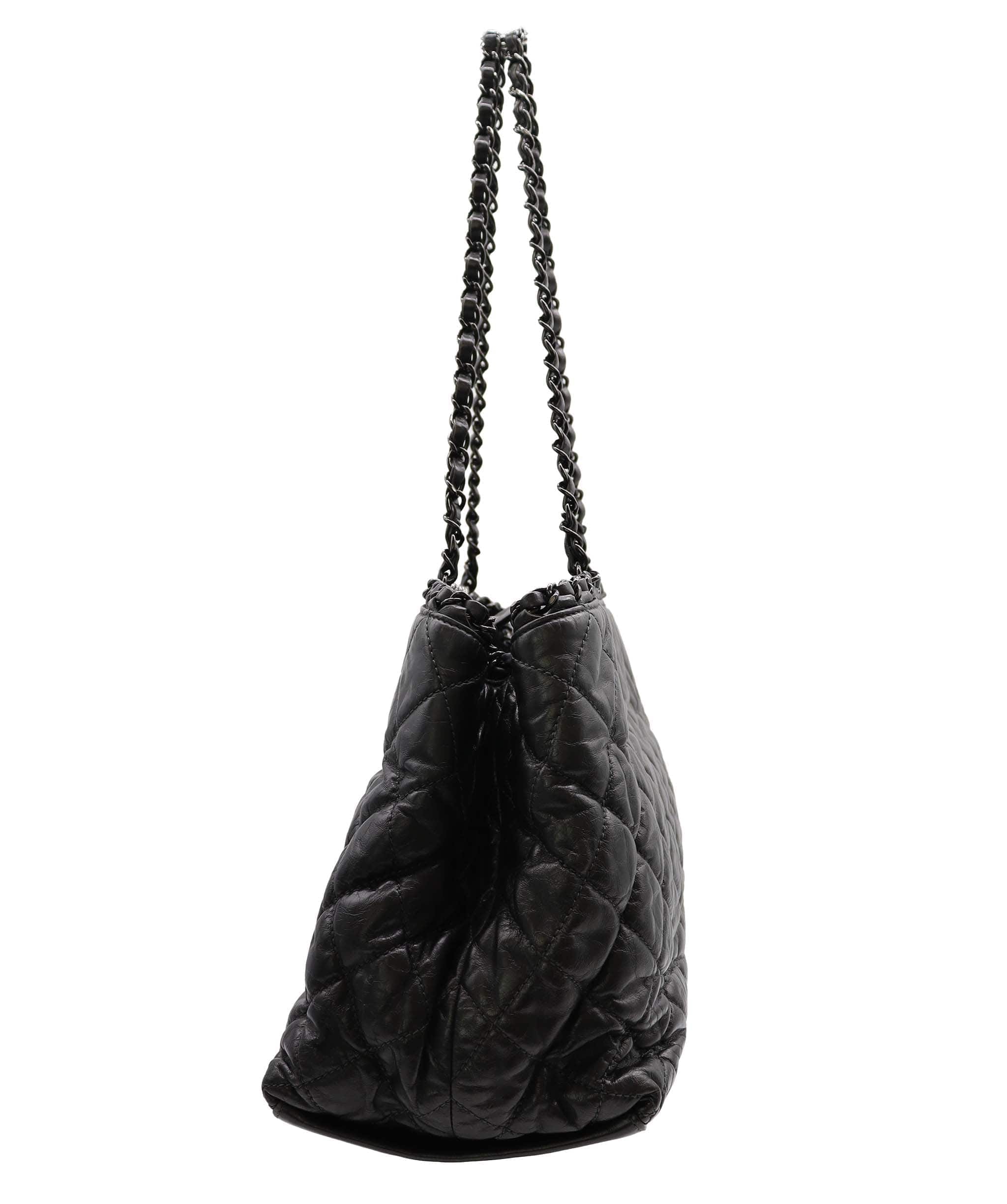 Chanel Chain Around Tote Bag Black Calfskin Black Hardware #14 SKC2012