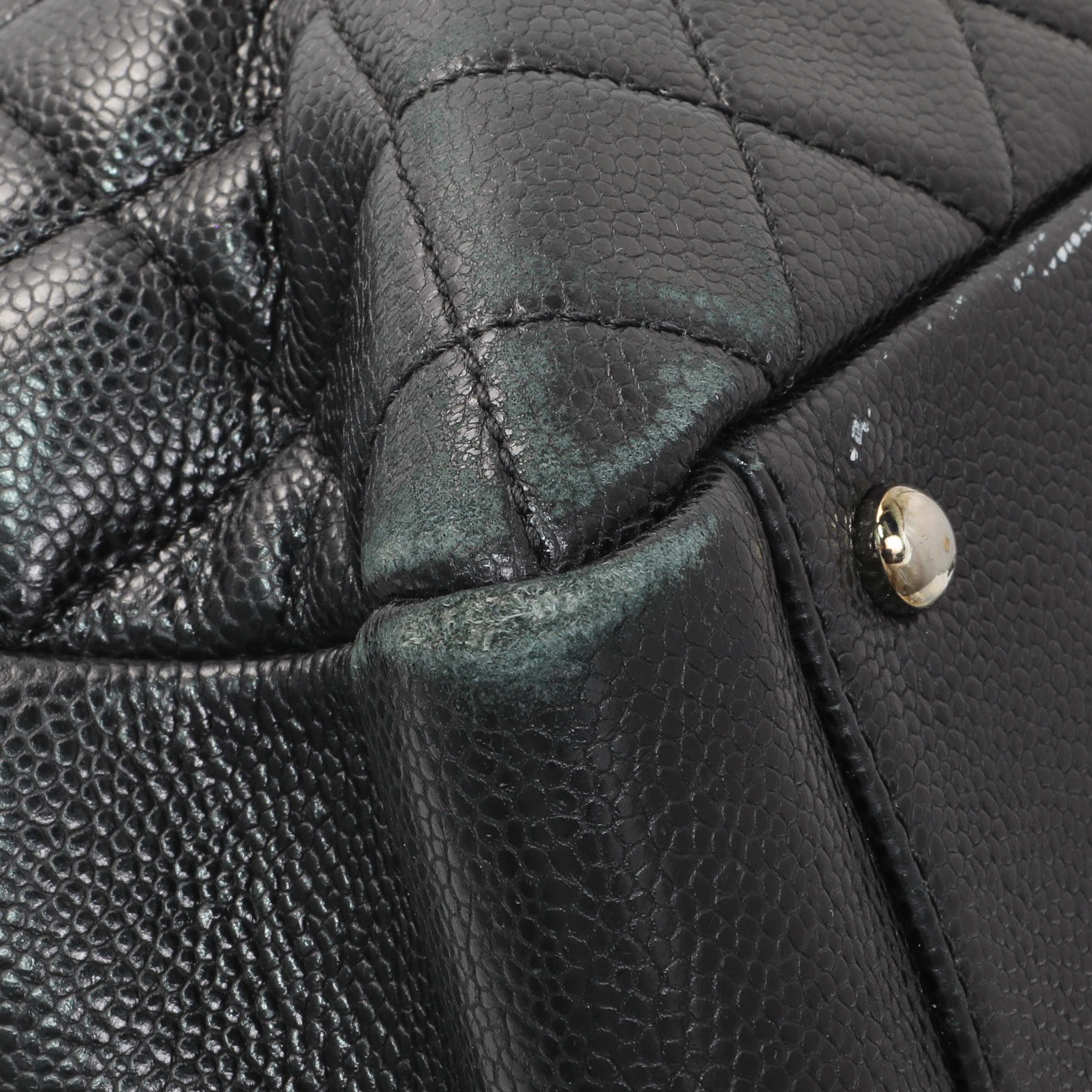 Chanel Black Quilted Caviar XL Grand Shopping Tote GST