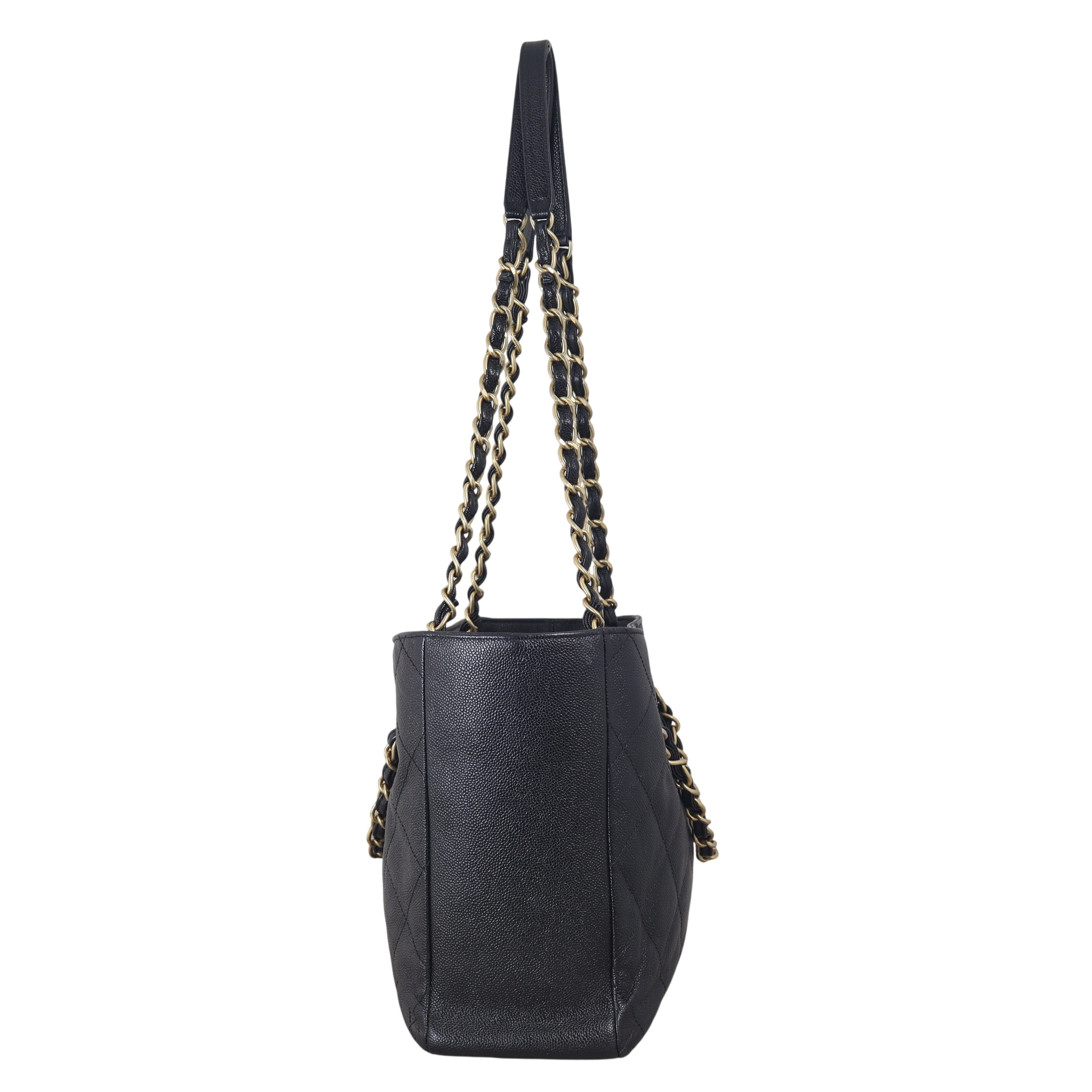 Chanel CC Trapezoid Chain Shopping Tote Small