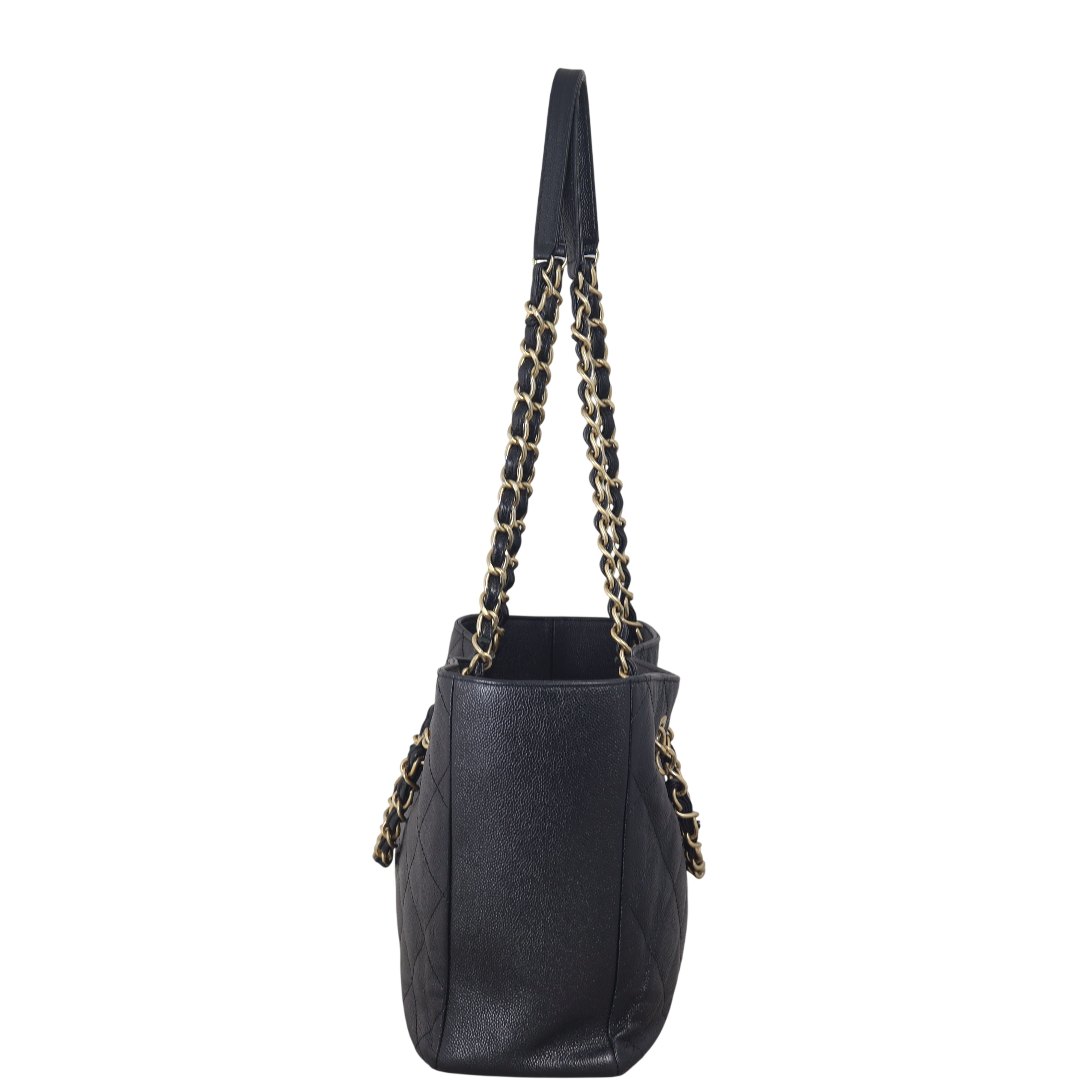 Chanel CC Trapezoid Chain Shopping Tote Small