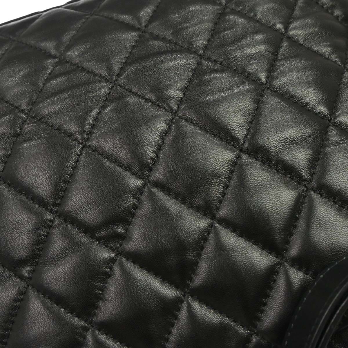 Chanel 2017 - 2018 Black Lambskin Week End on Mars Chain Tote Handbag