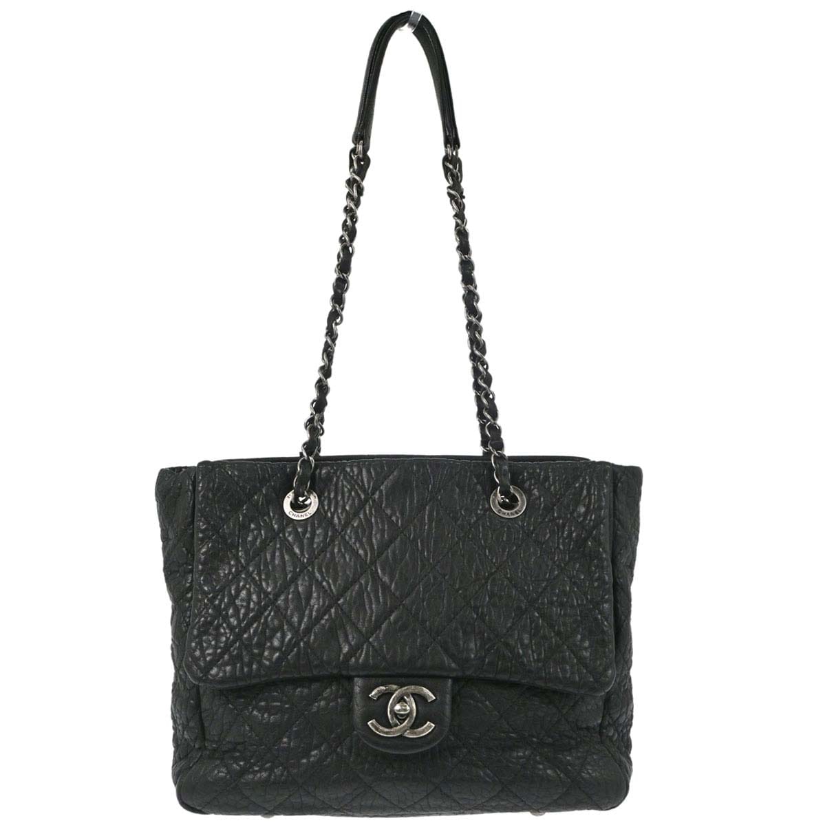 Chanel 2015 - 2016 Black Lambskin Tote Handbag