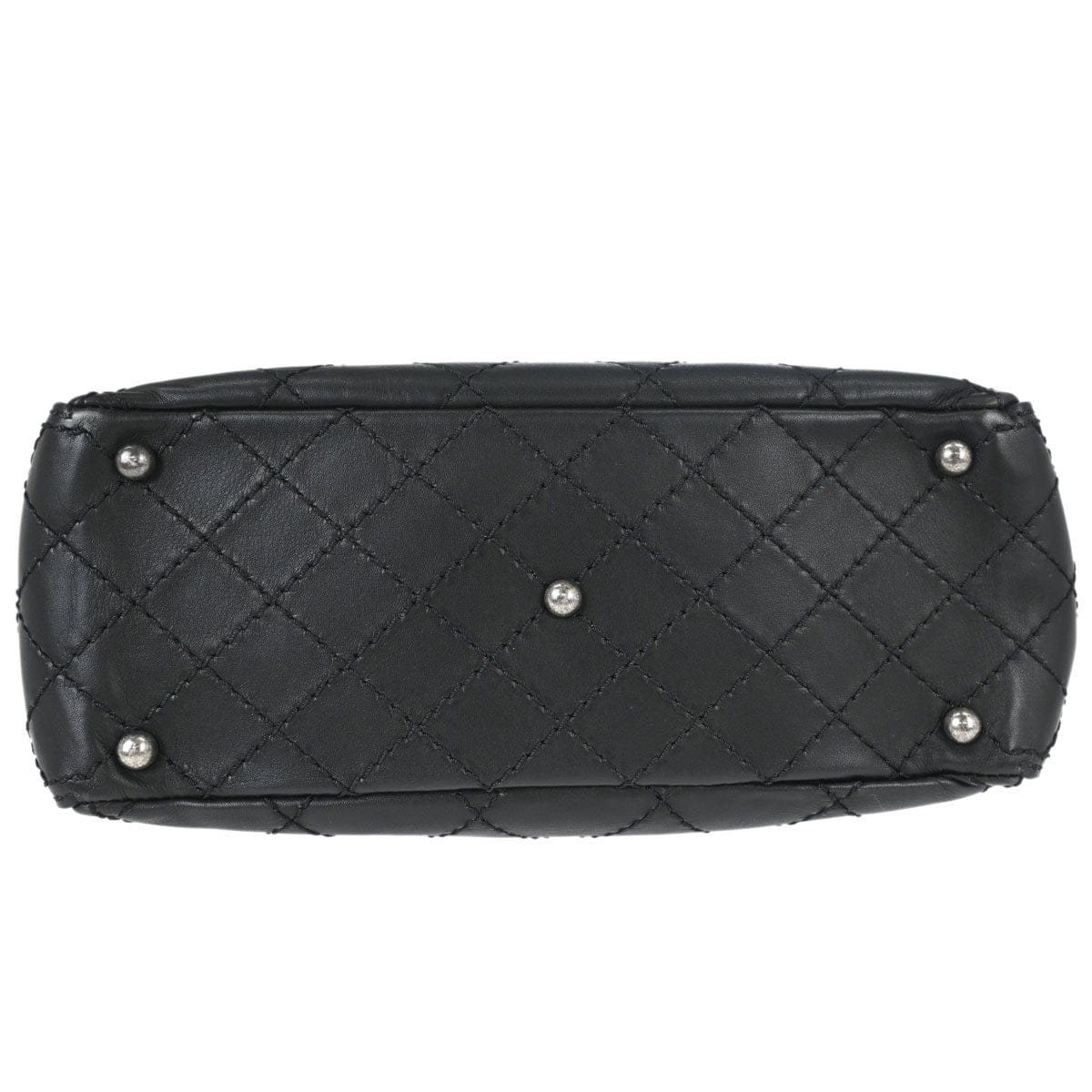 Chanel 2015 - 2016 Black Calfskin Wild Stitch CC Pocket Tote 2way Handbag