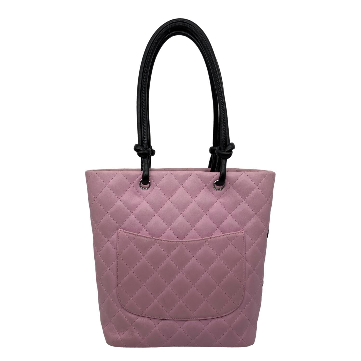 CHANEL Cambon Ligne Quilted Calfskin Leather Tote Bag Pink
