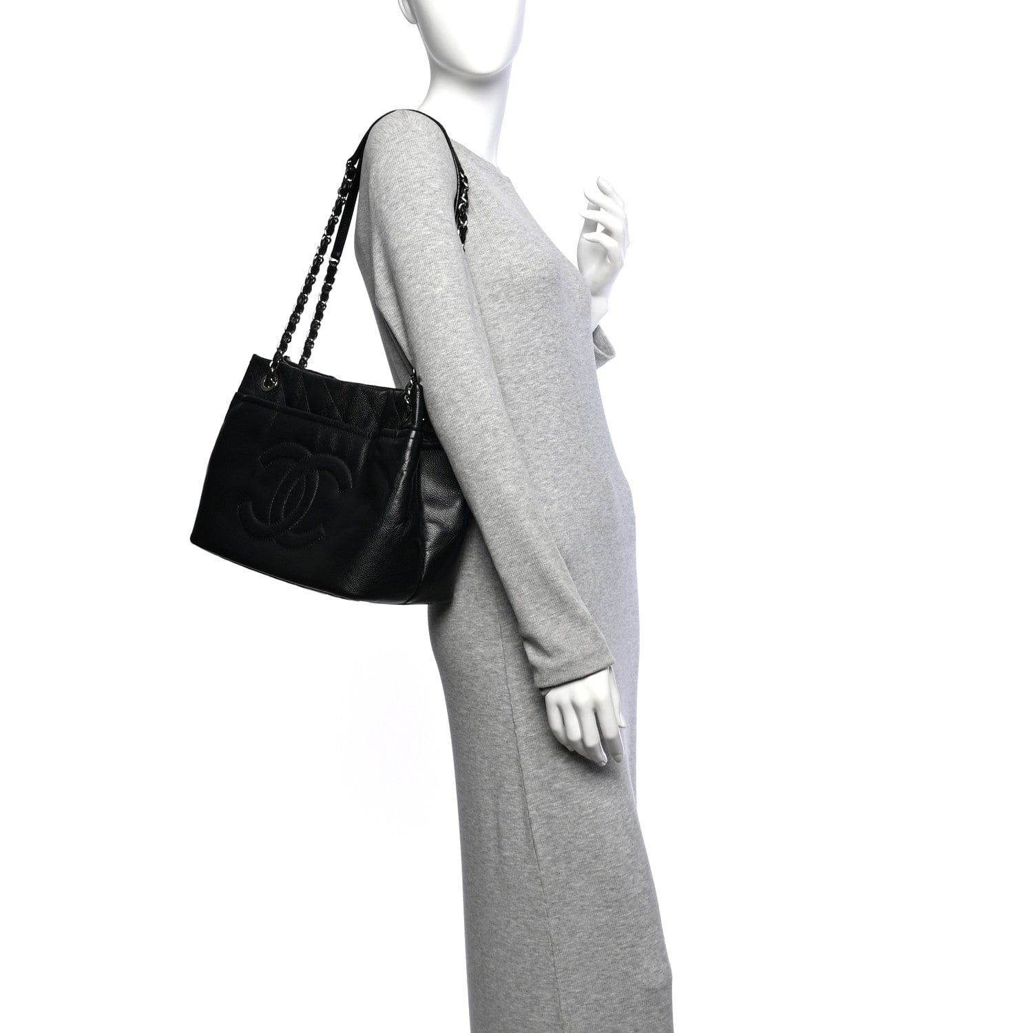 Chanel Caviar Timeless CC Soft Tote Black