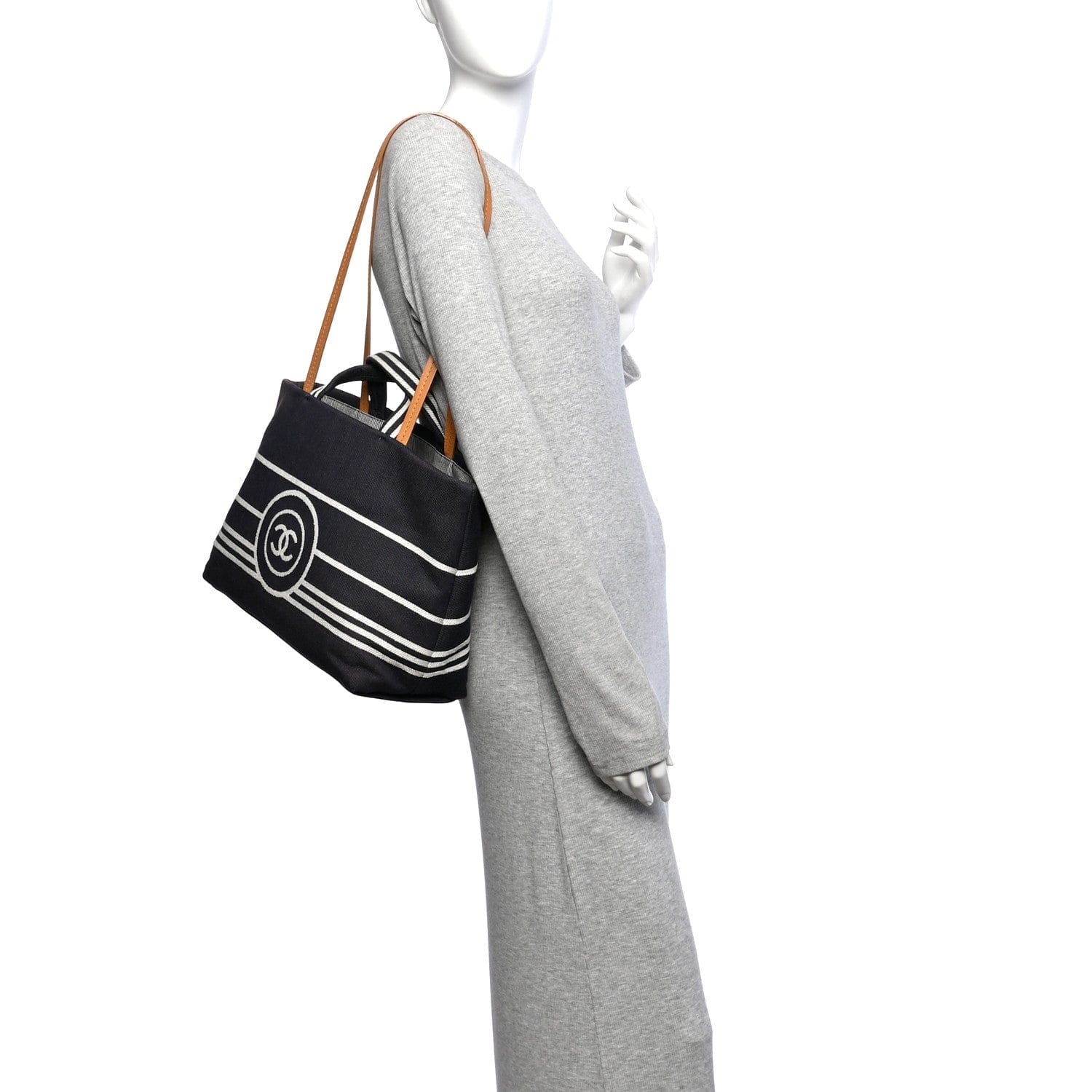 Chanel Denim Shopping Tote Blue