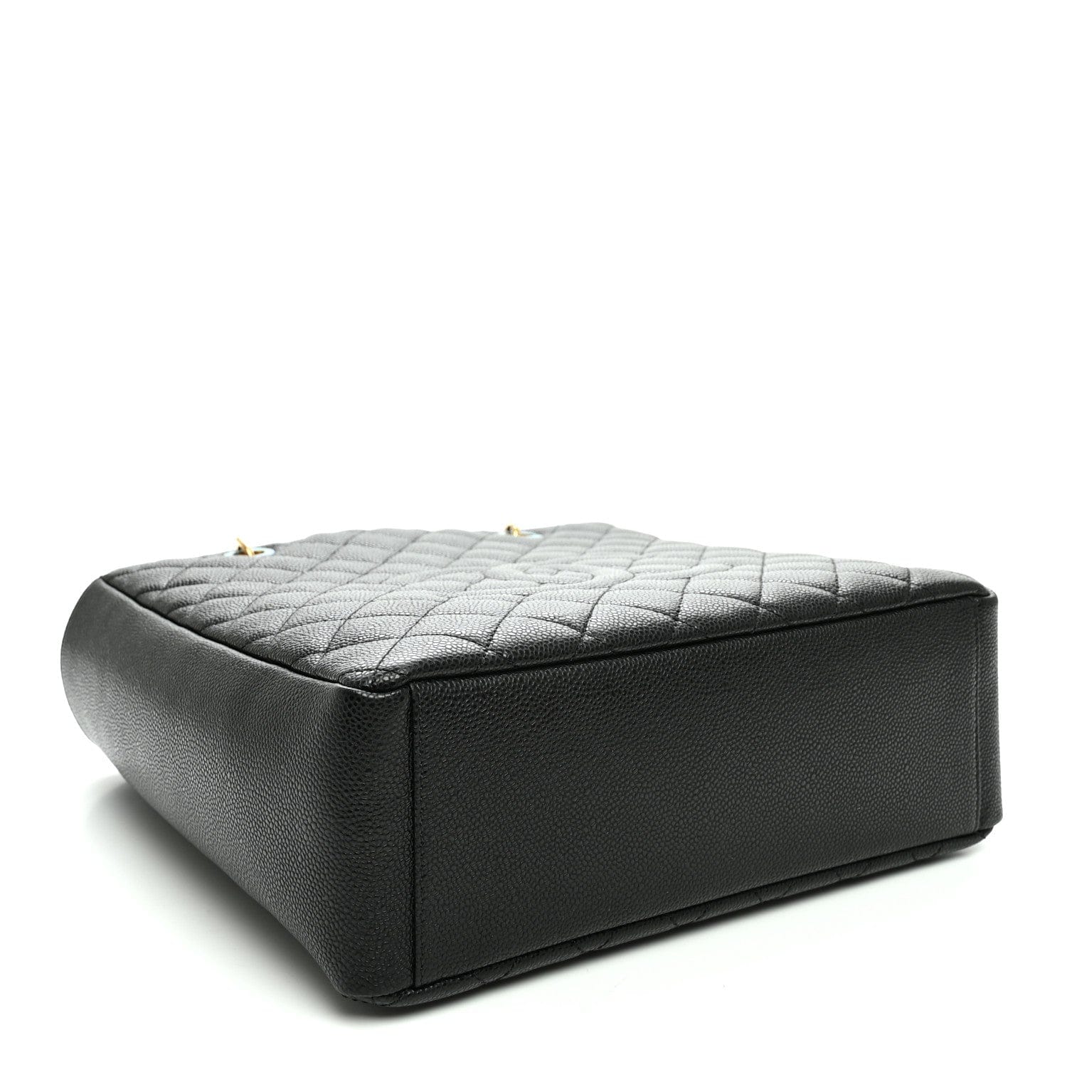 Chanel Caviar Quilted Vertical Grand Shopping Tote GST Black