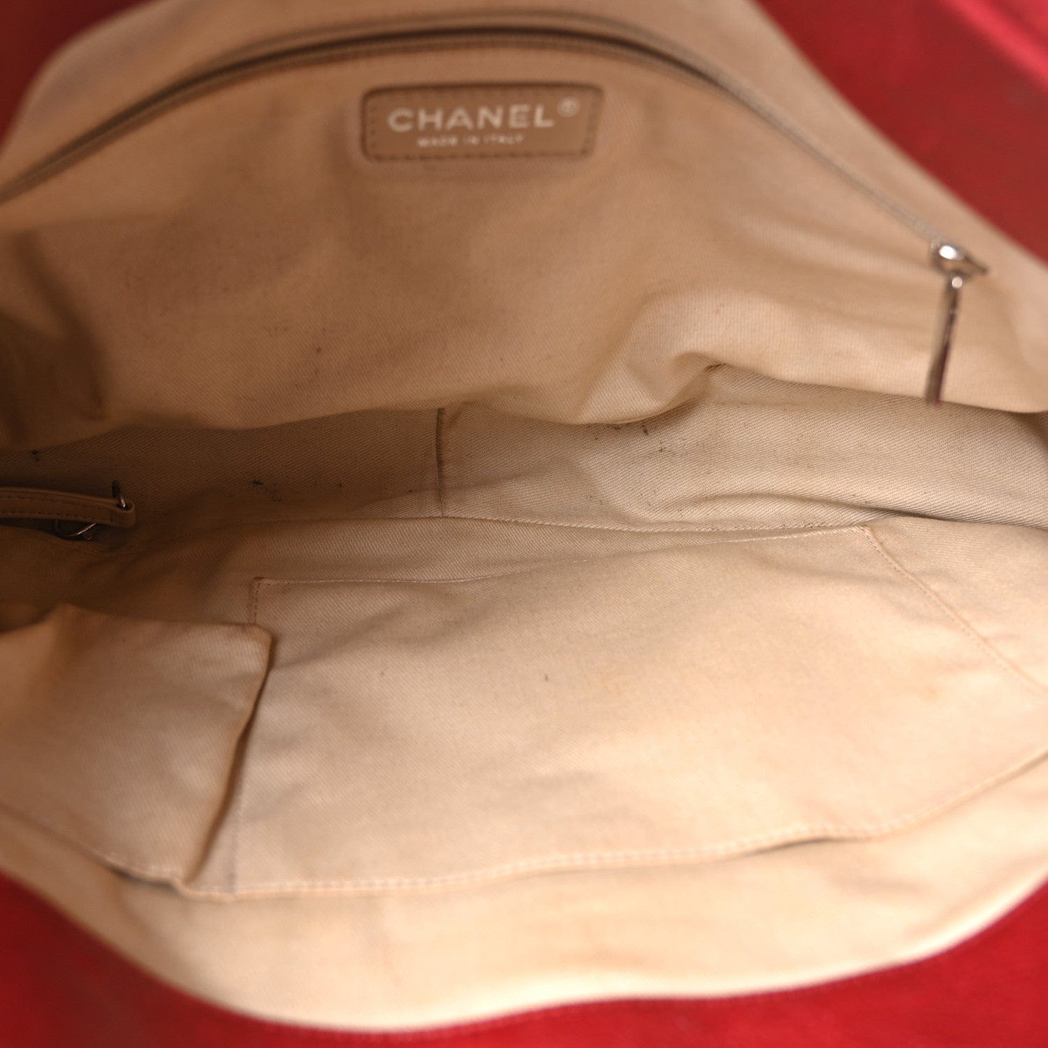 Chanel Caviar Quilted Timeless CC Soft Tote Red Red