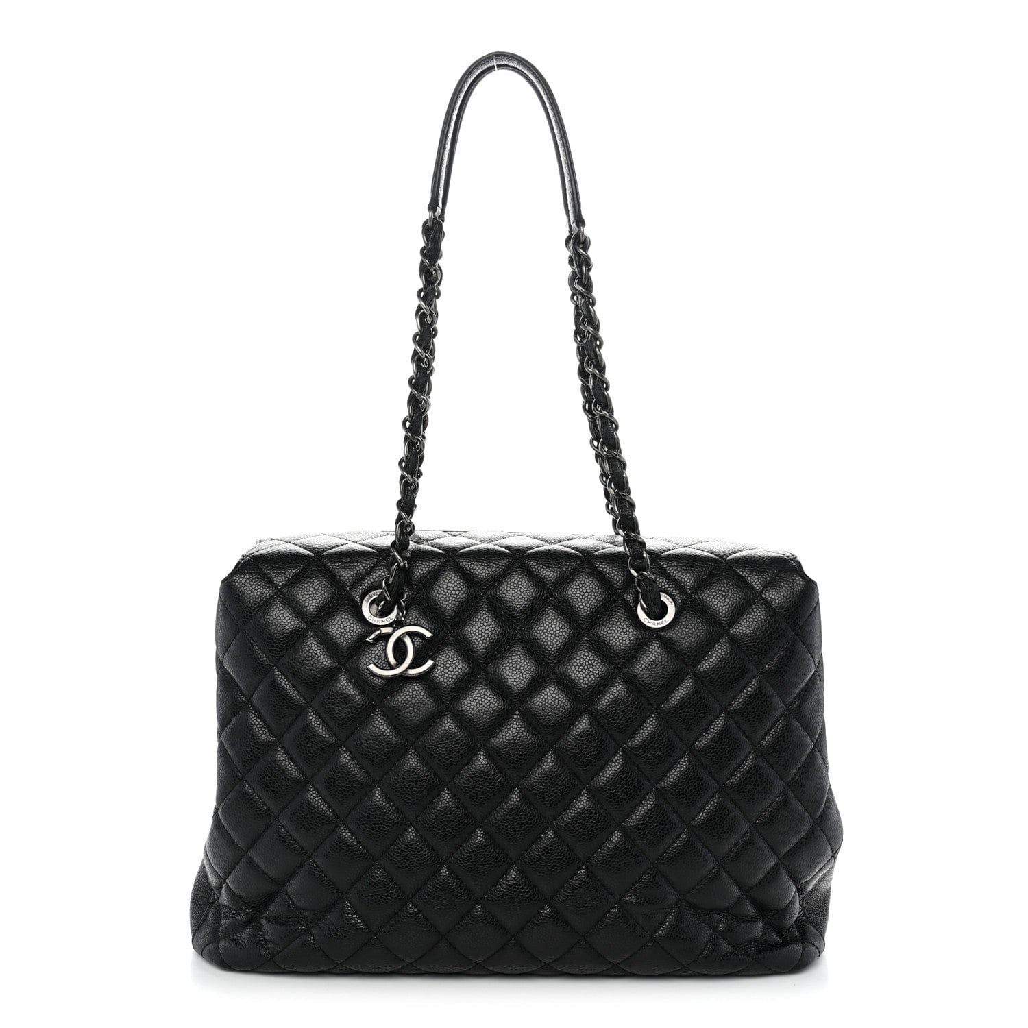 Chanel Caviar Quilted City Shopping Tote Black