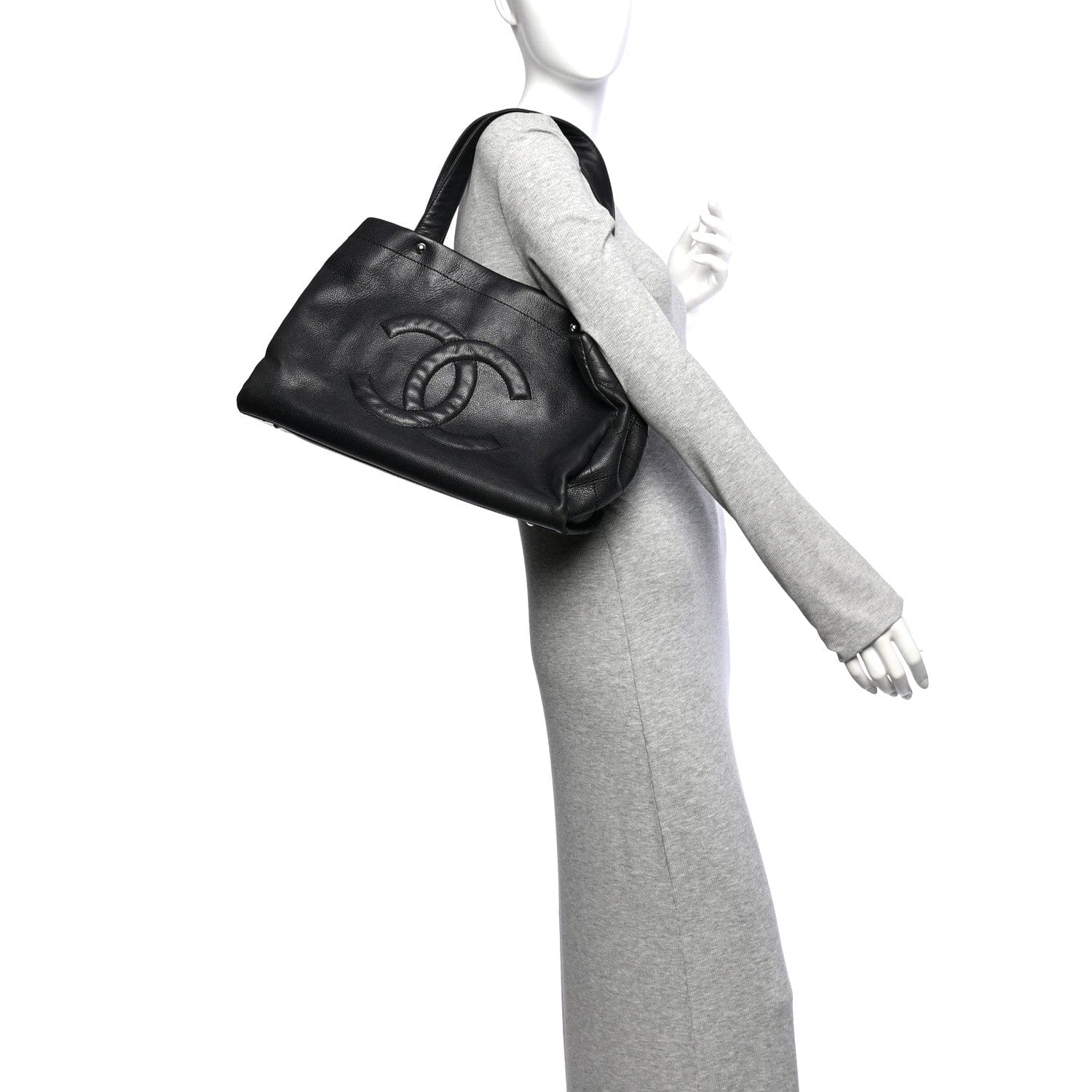 Chanel Caviar Executive Cerf Shopper Tote Black
