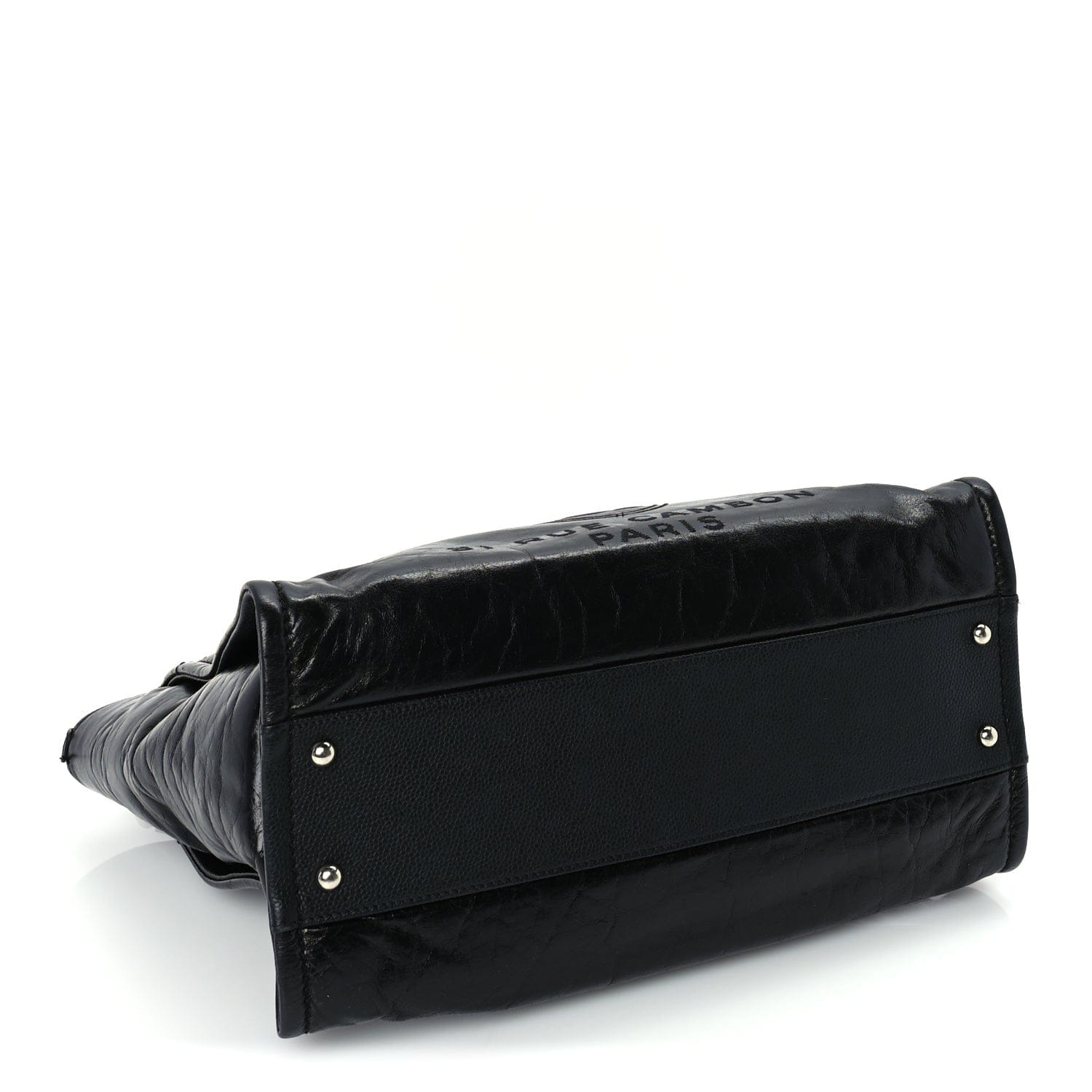 Chanel Glazed Calfskin Small Deauville Tote Black
