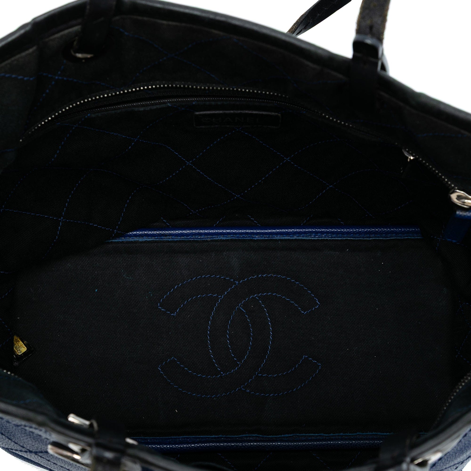 Chanel Quilted Caviar Shopping Fever Tote