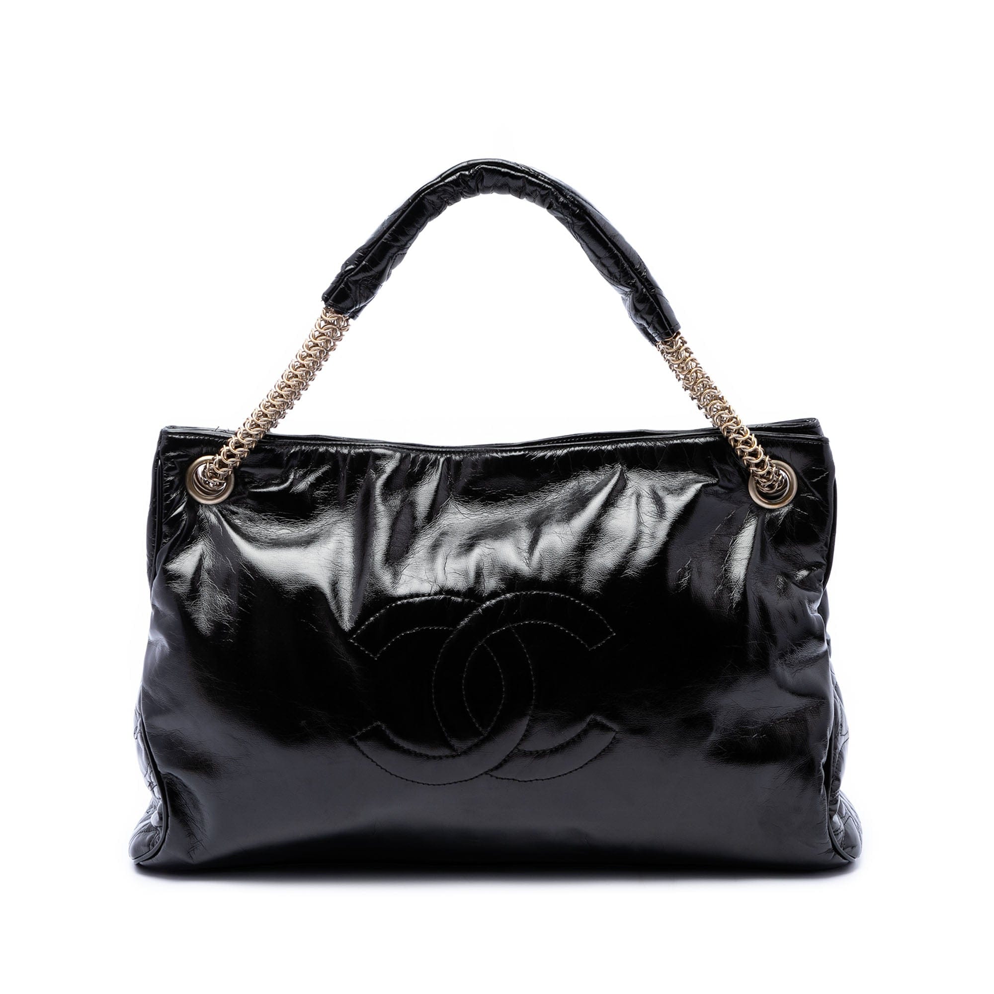 Chanel Crinkled Patent Rodeo Drive Tote