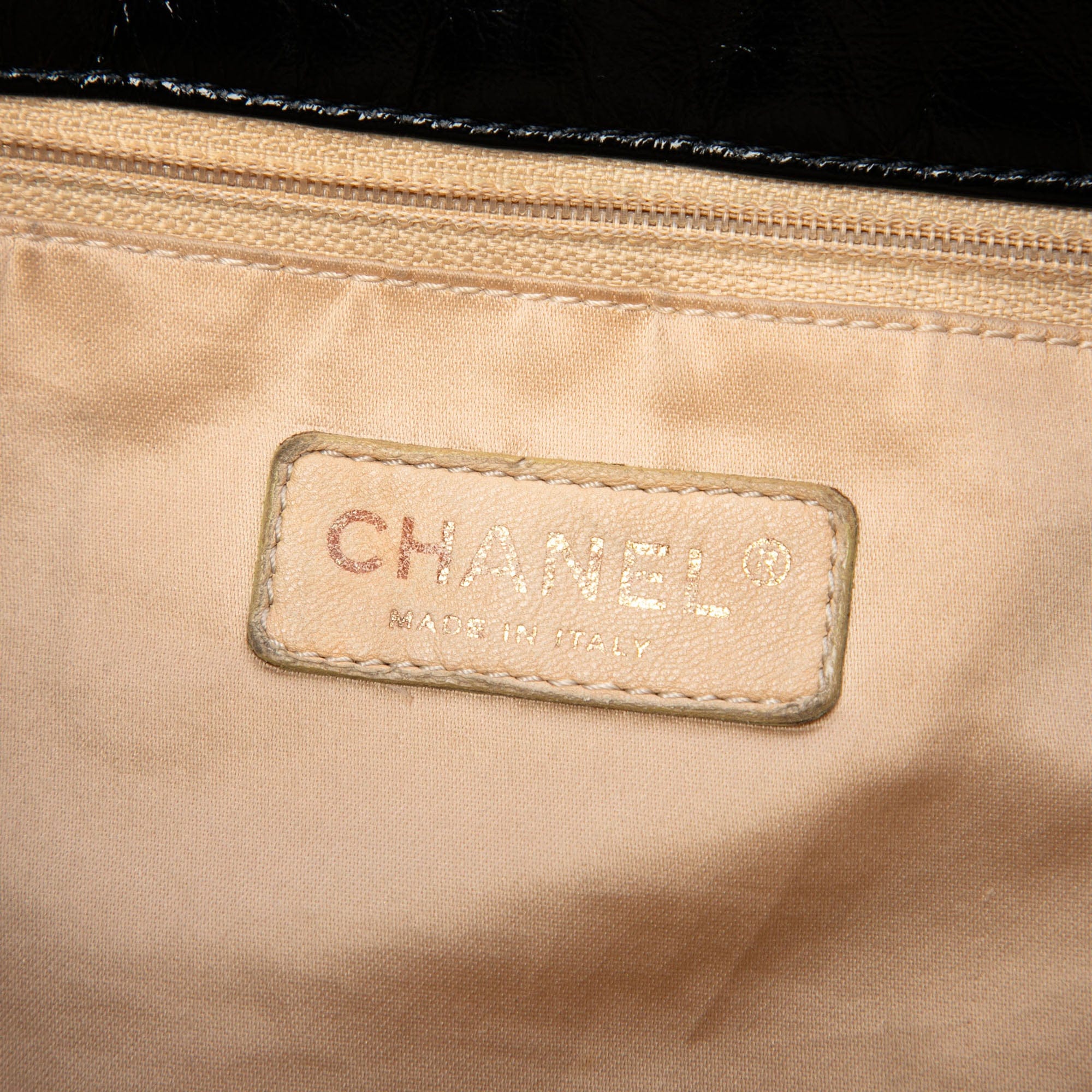 Chanel Crinkled Patent Rodeo Drive Tote