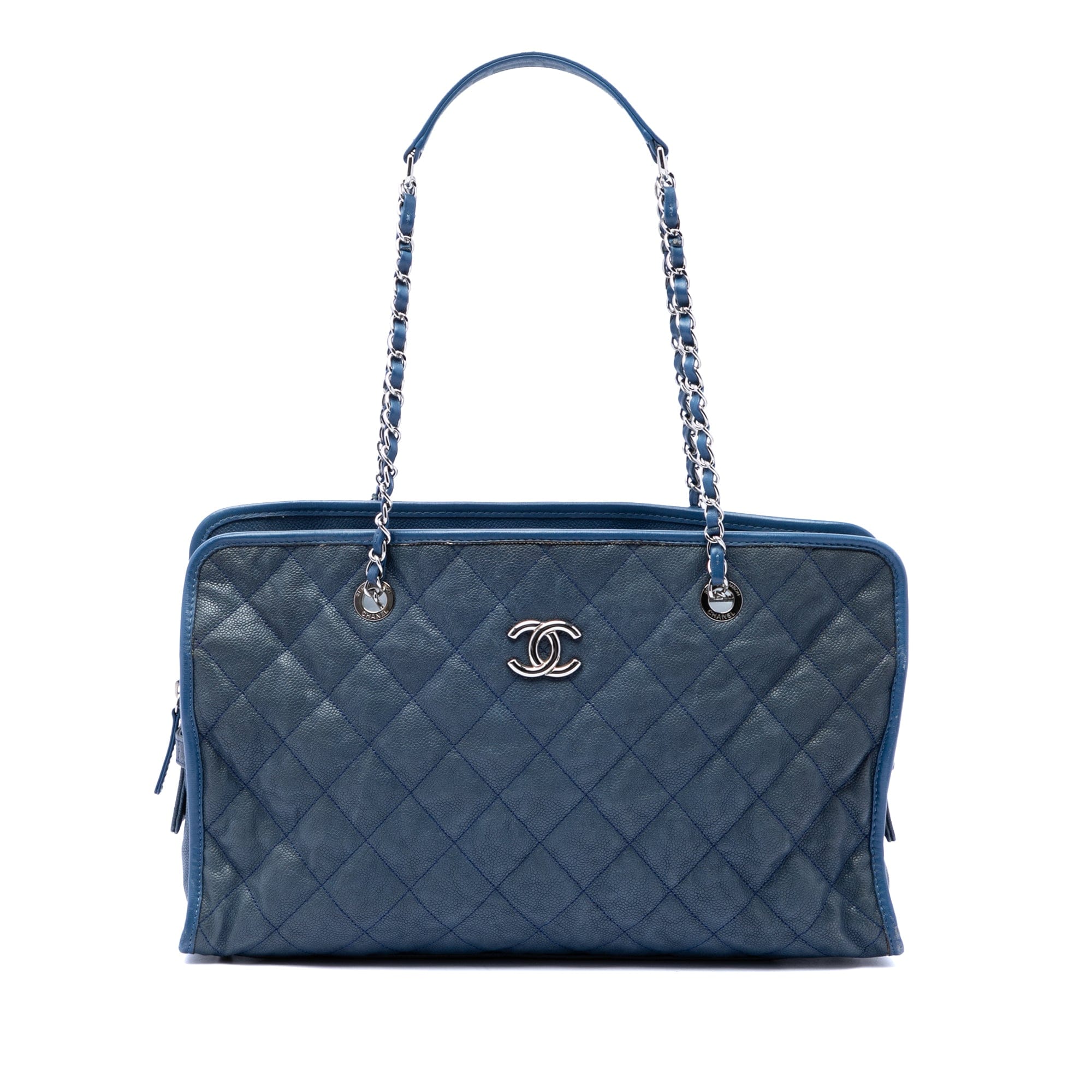 Chanel Quilted Caviar French Riviera Tote