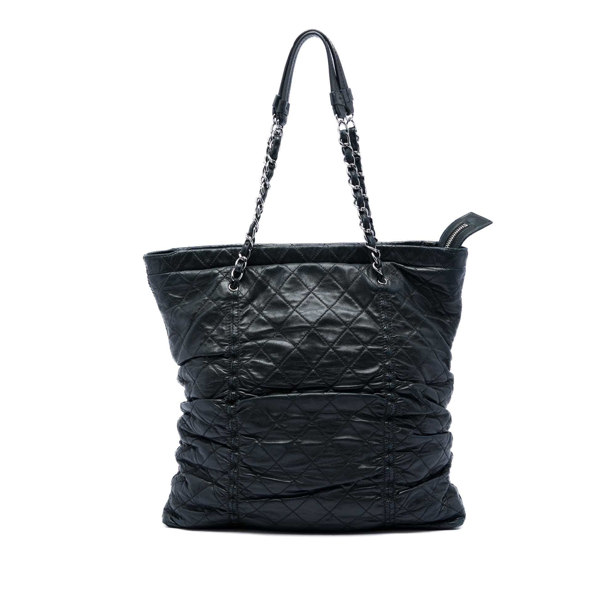 Chanel Quilted Lambskin North South Sharpei Shopping Tote
