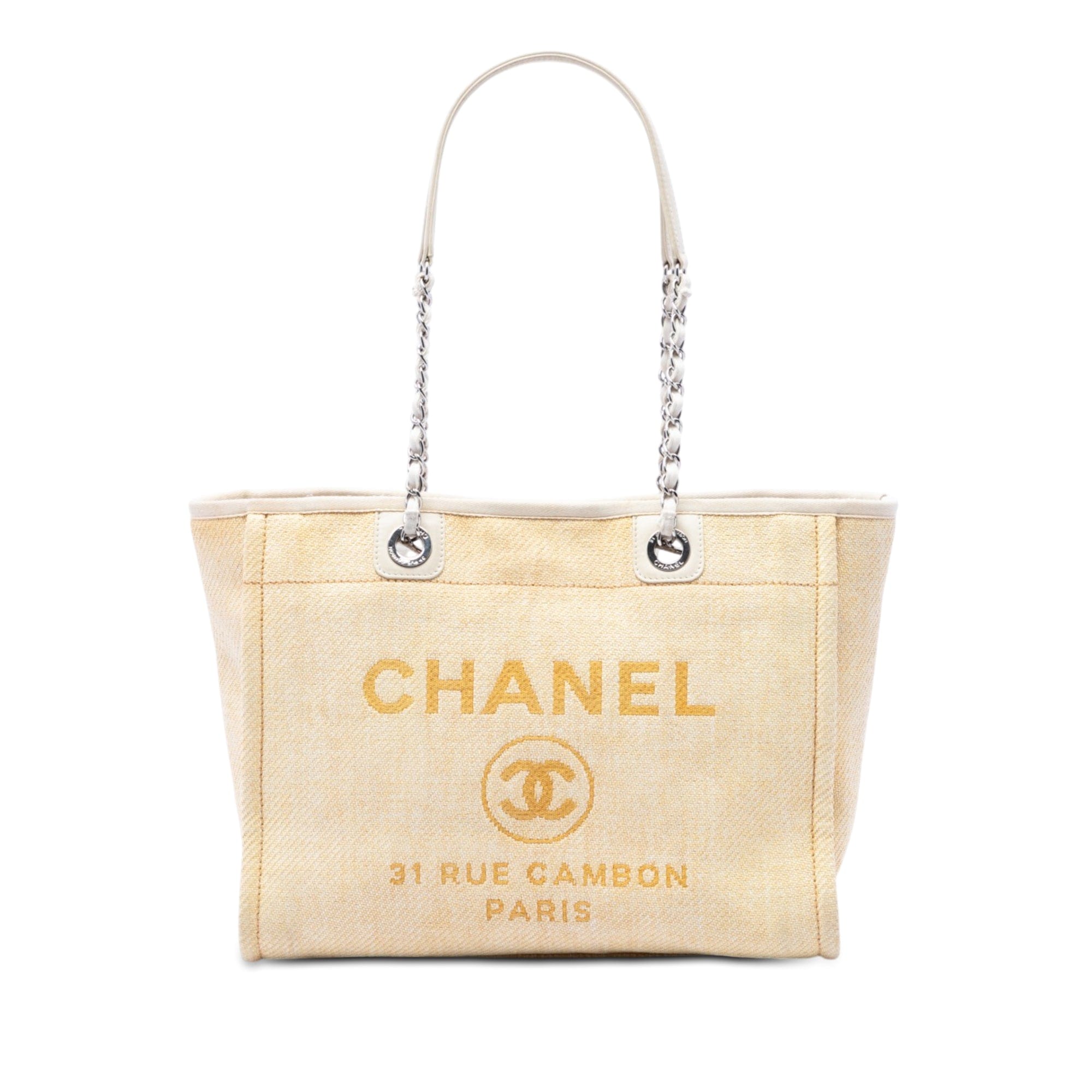 Chanel Small Raffia Deauville Tote